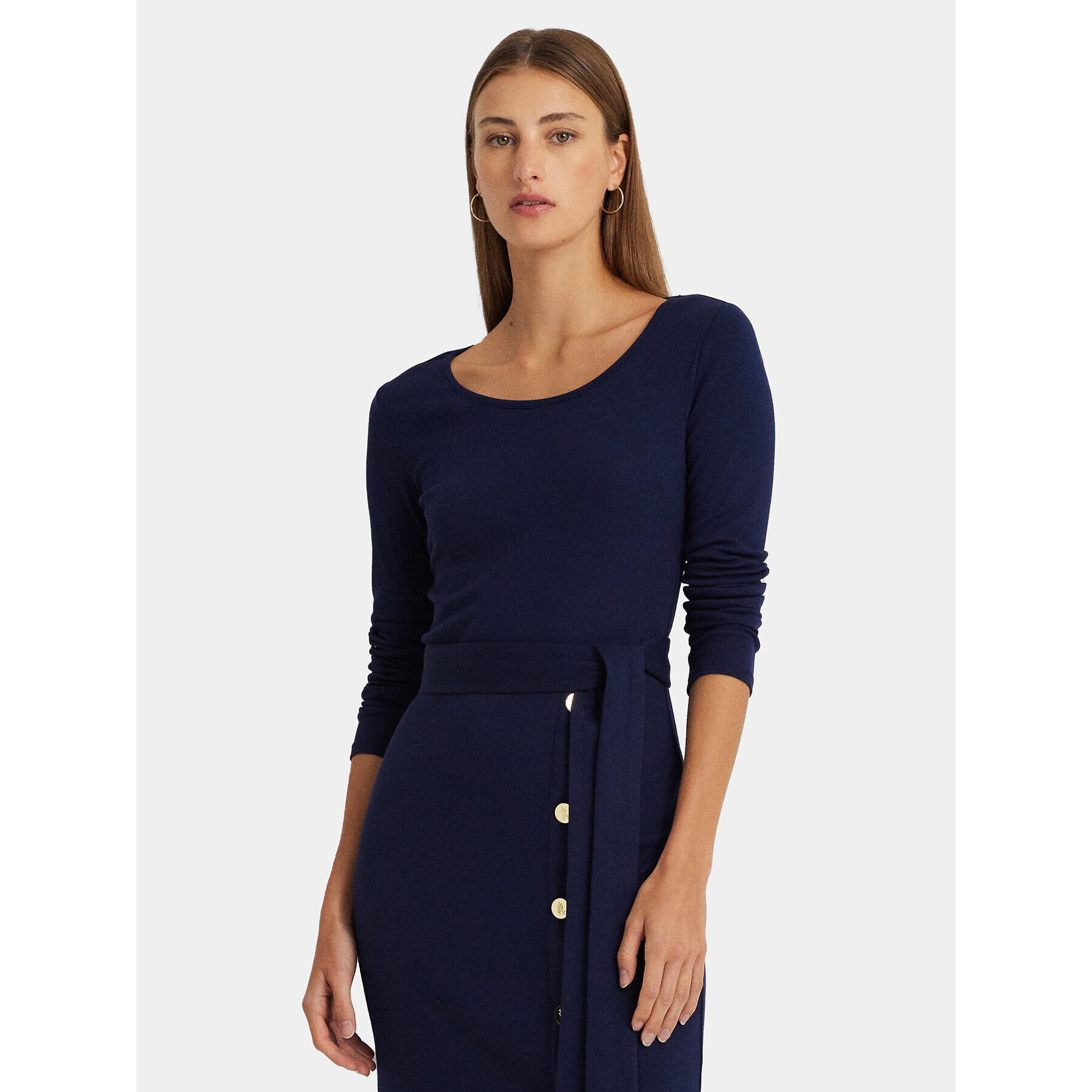 Lauren Ralph Lauren Rochie tricotată 250889290003 Bleumarin Slim Fit - Pled.ro