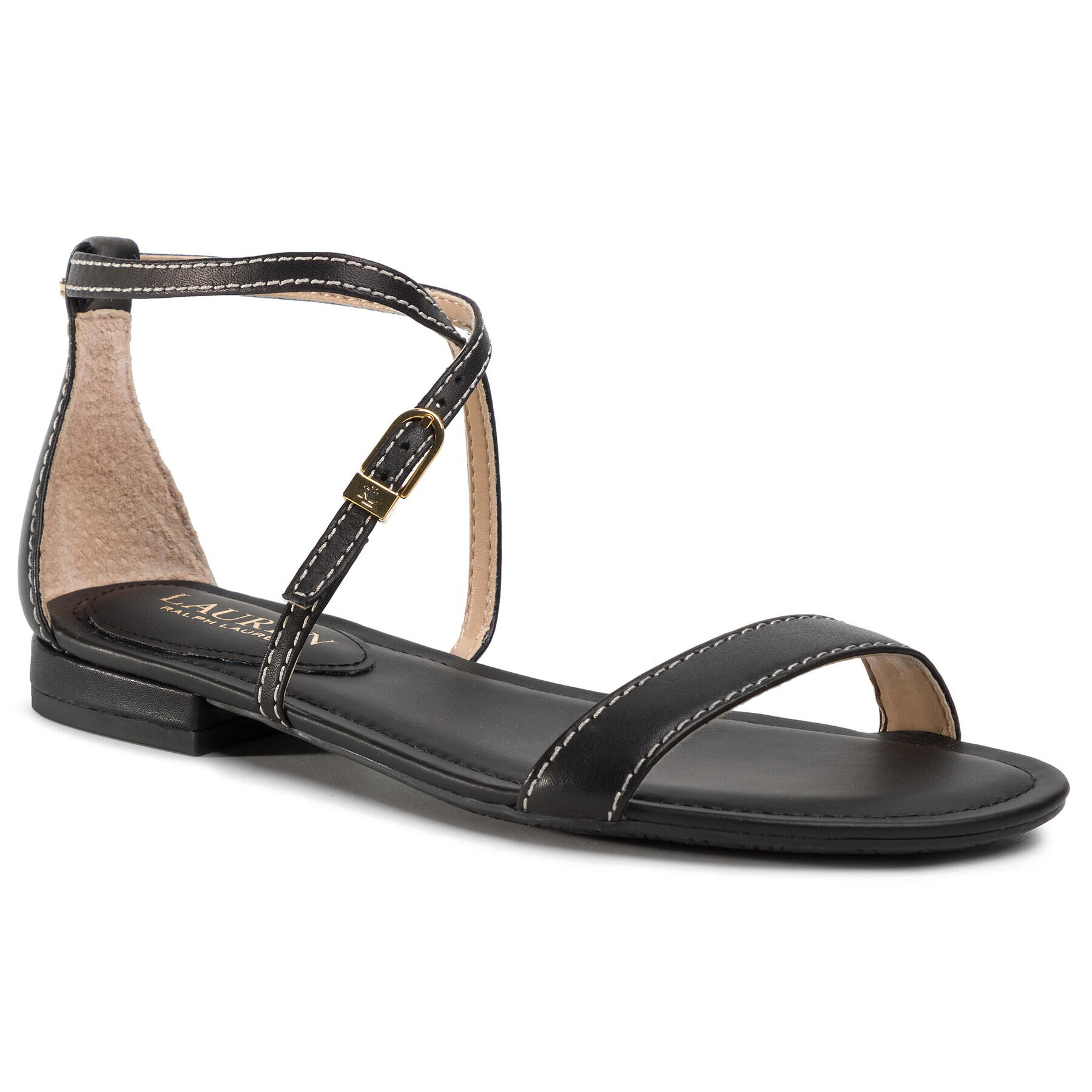 Lauren Ralph Lauren Sandale Emery 802774614002 Negru - Pled.ro