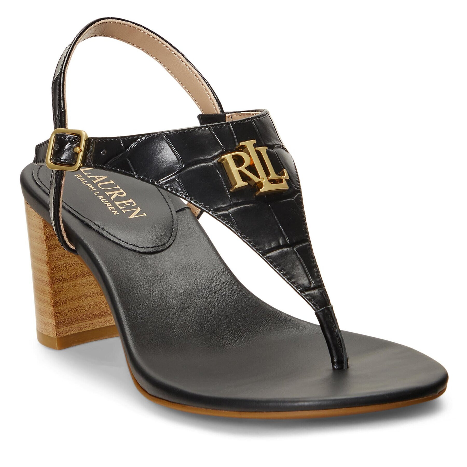 Lauren Ralph Lauren Sandale Westcott Ii 802904280001 Negru - Pled.ro