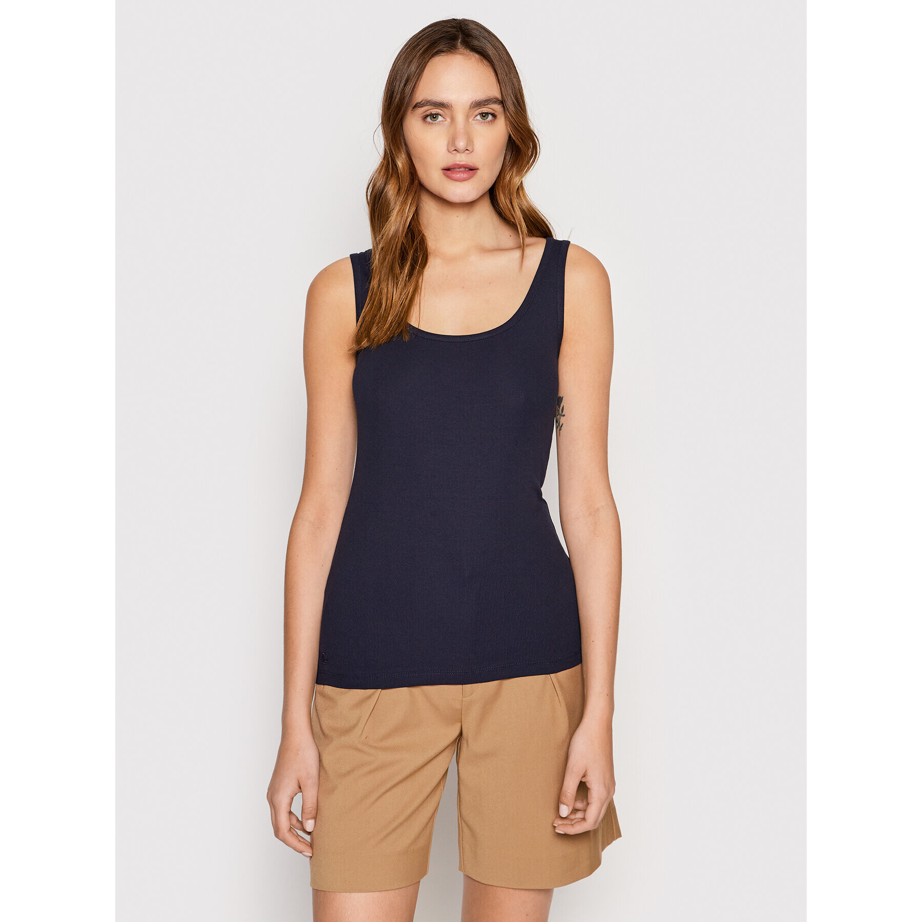 Lauren Ralph Lauren Top 200704777058 Bleumarin Slim Fit - Pled.ro