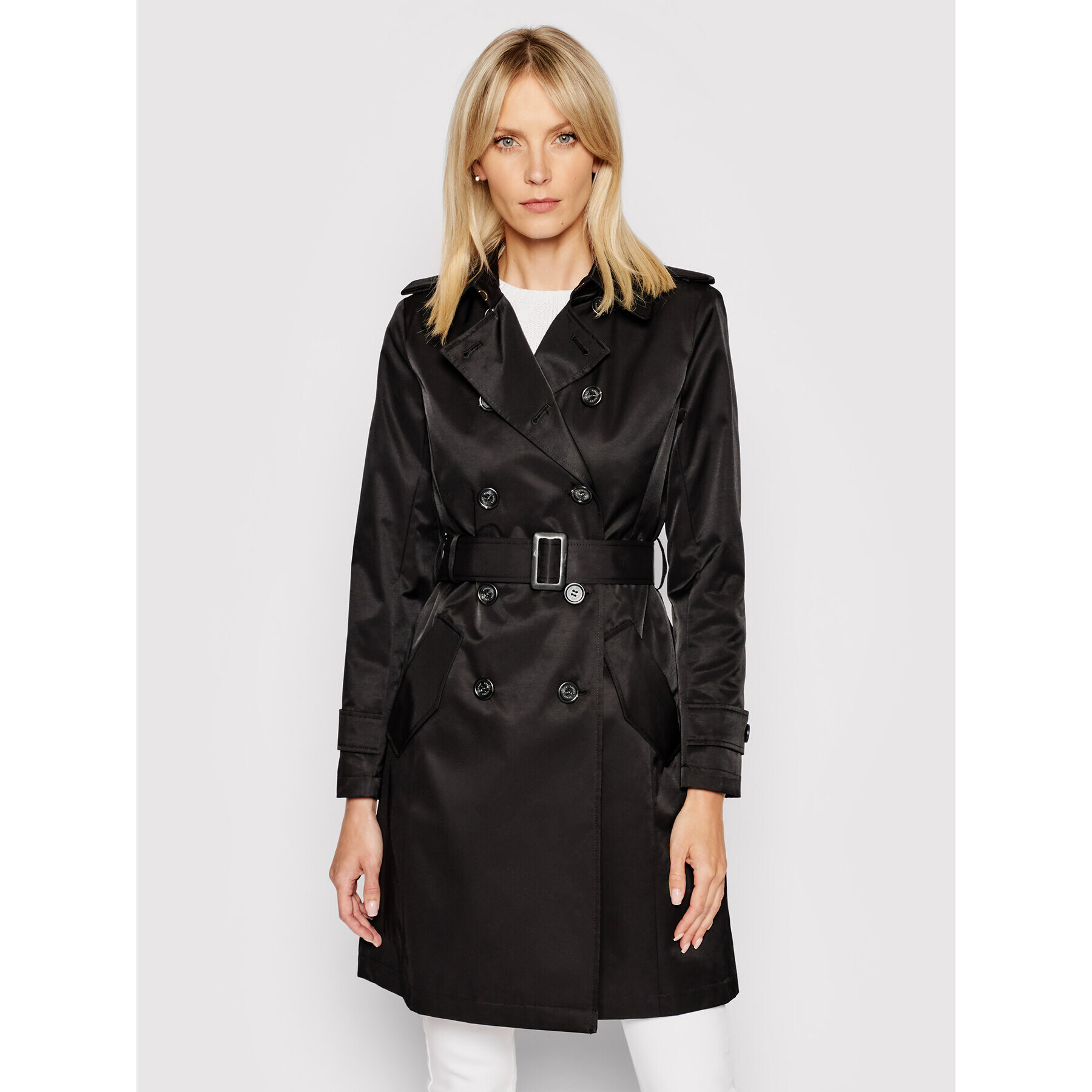 Lauren Ralph Lauren Trench 297811040001 Negru Regular Fit - Pled.ro