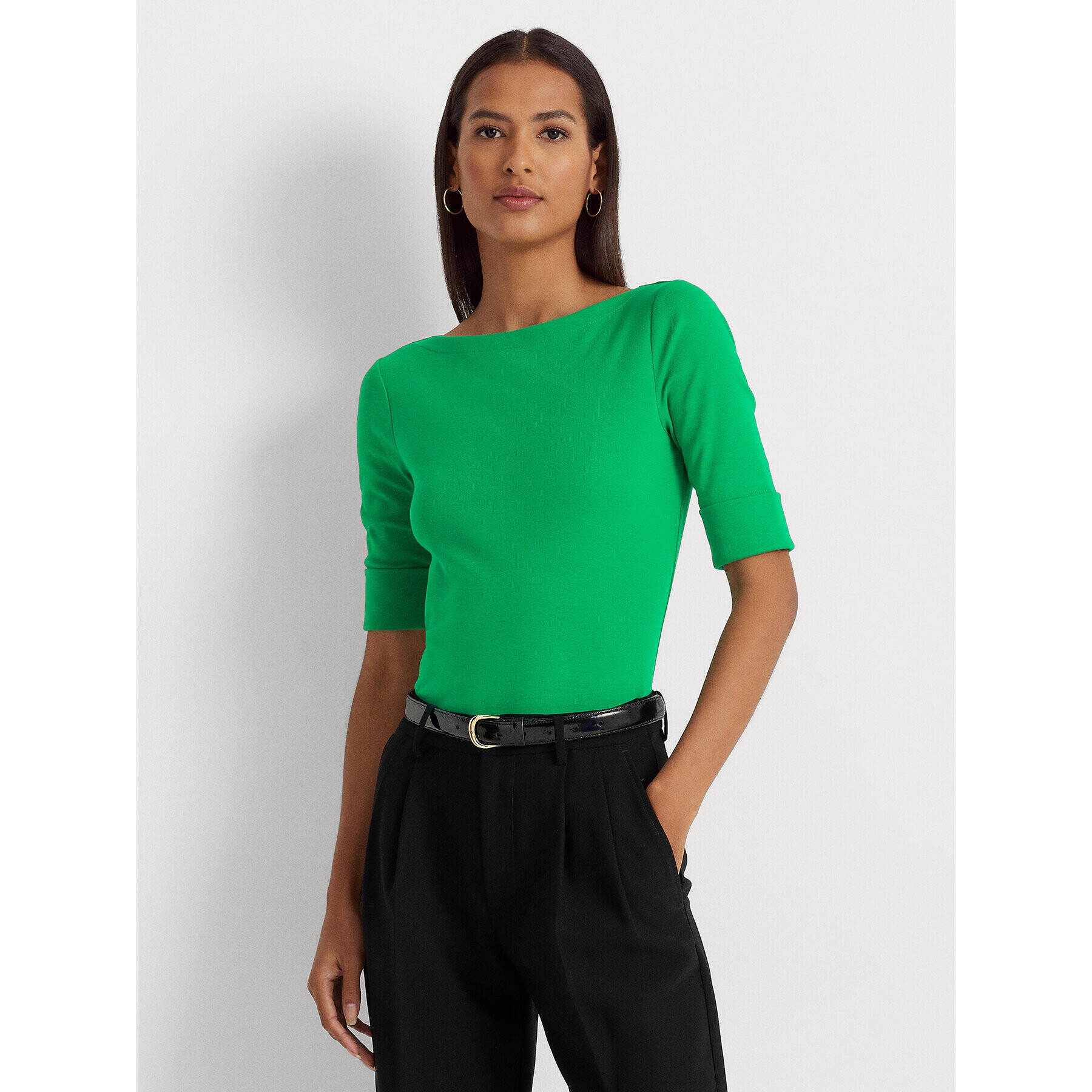 Lauren Ralph Lauren Tricou 200654963160 Verde Regular Fit - Pled.ro