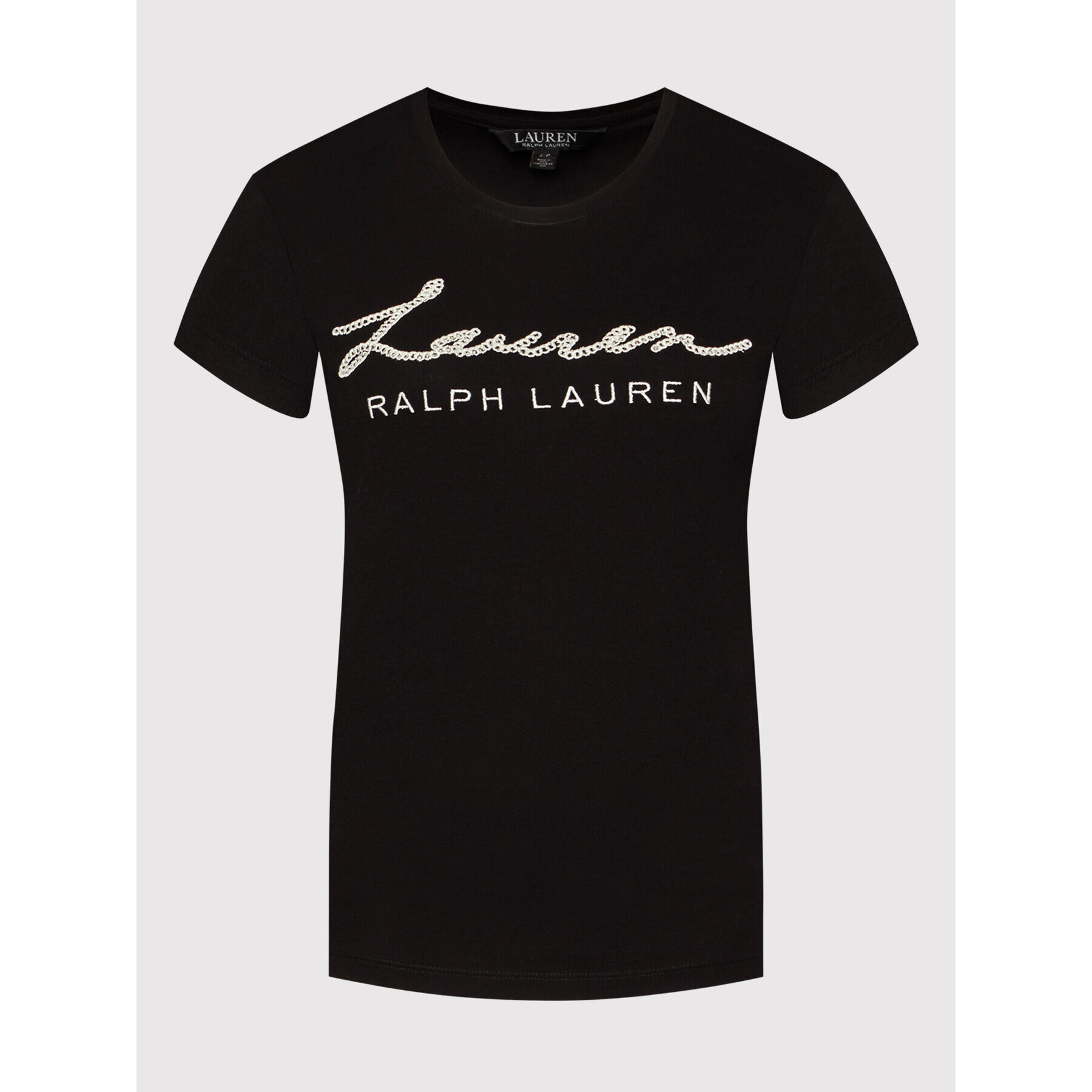 Lauren Ralph Lauren Tricou 200852314001 Negru Regular Fit - Pled.ro