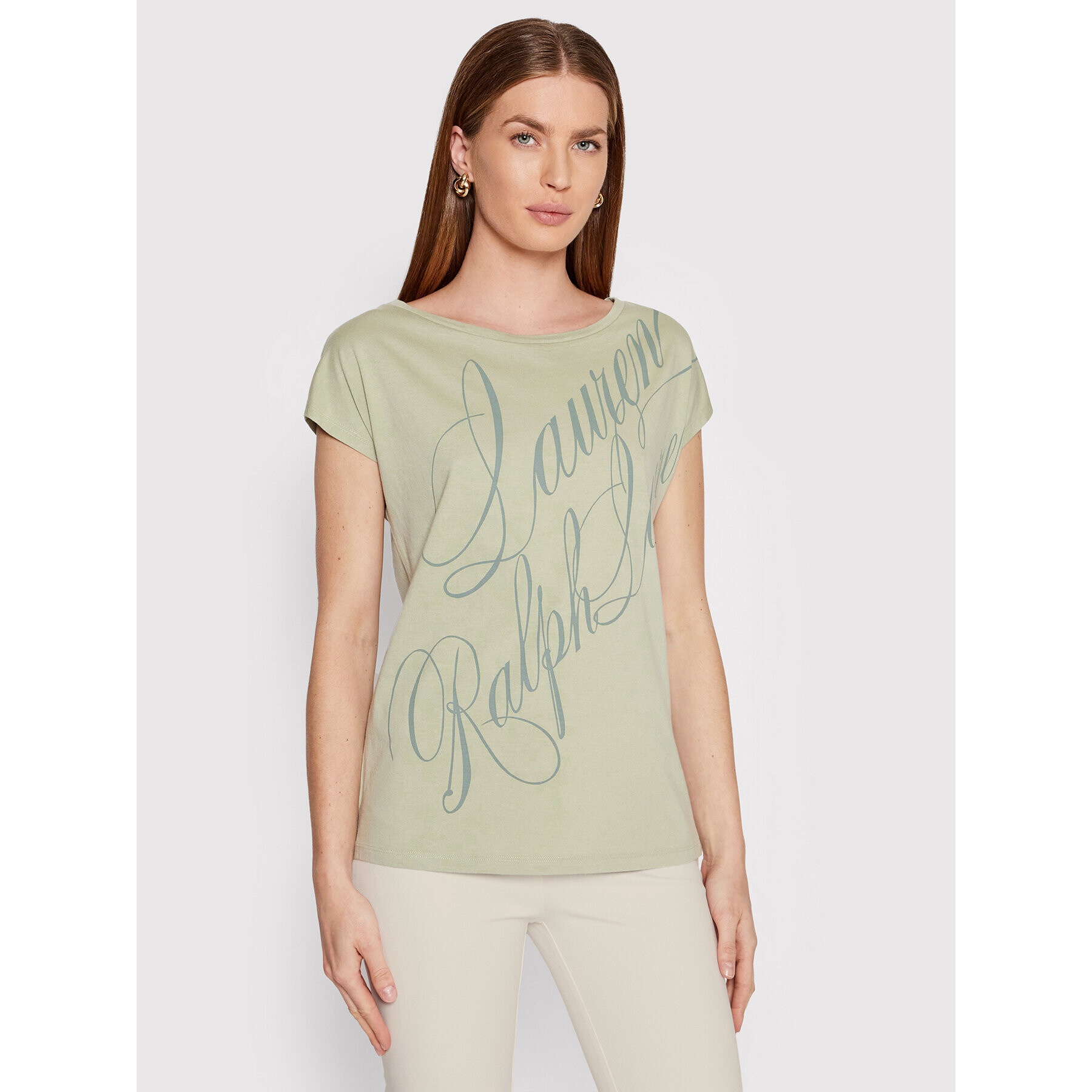 Lauren Ralph Lauren Tricou 200861469002 Verde Relaxed Fit - Pled.ro