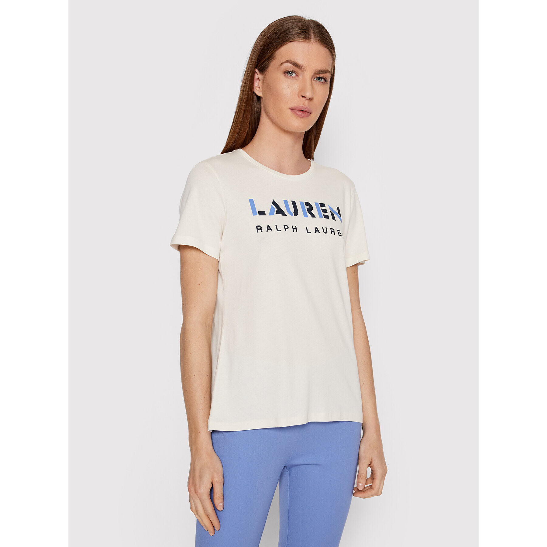 Lauren Ralph Lauren Tricou 200862066002 Bej Relaxed Fit - Pled.ro