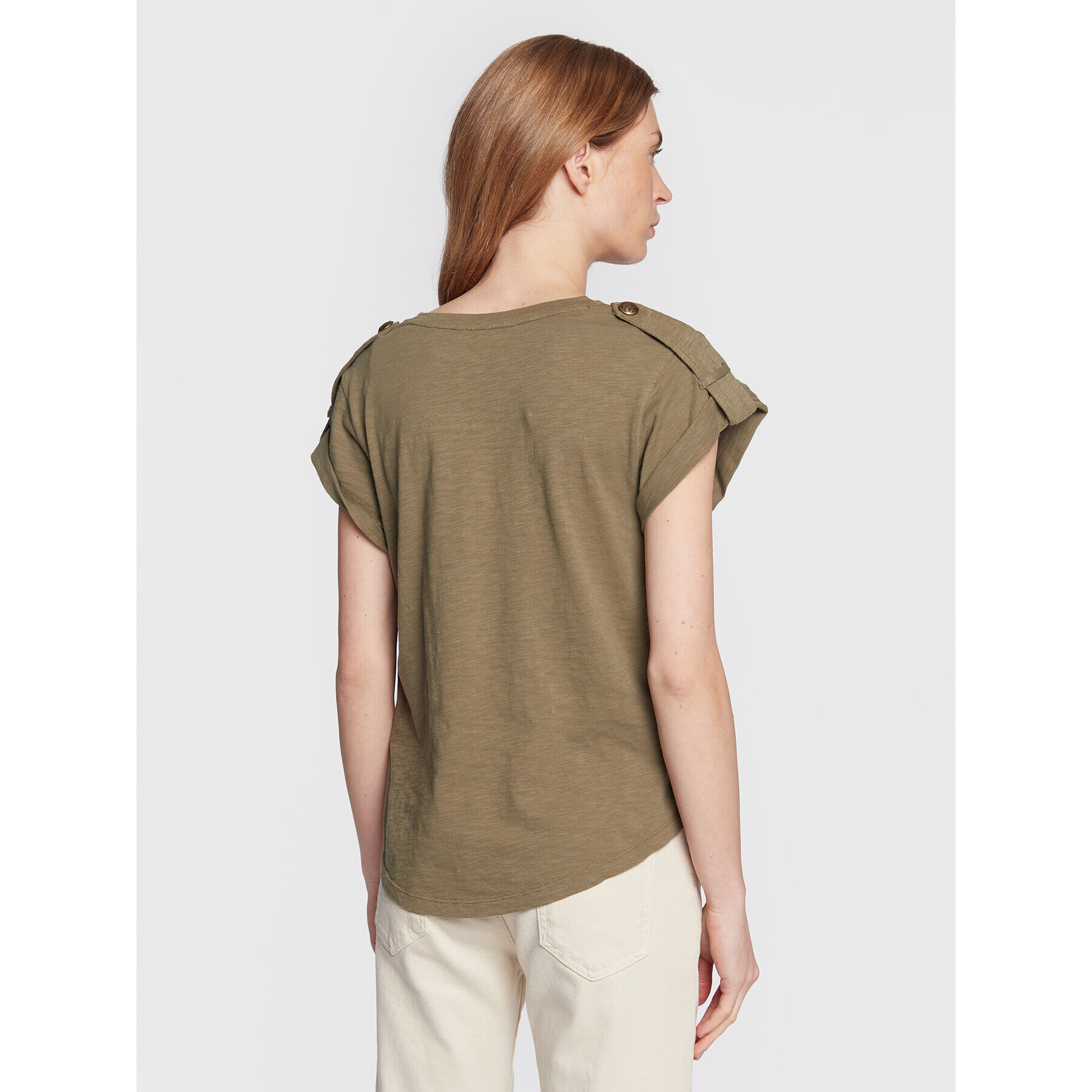 Lauren Ralph Lauren Tricou 200871558001 Verde Regular Fit - Pled.ro