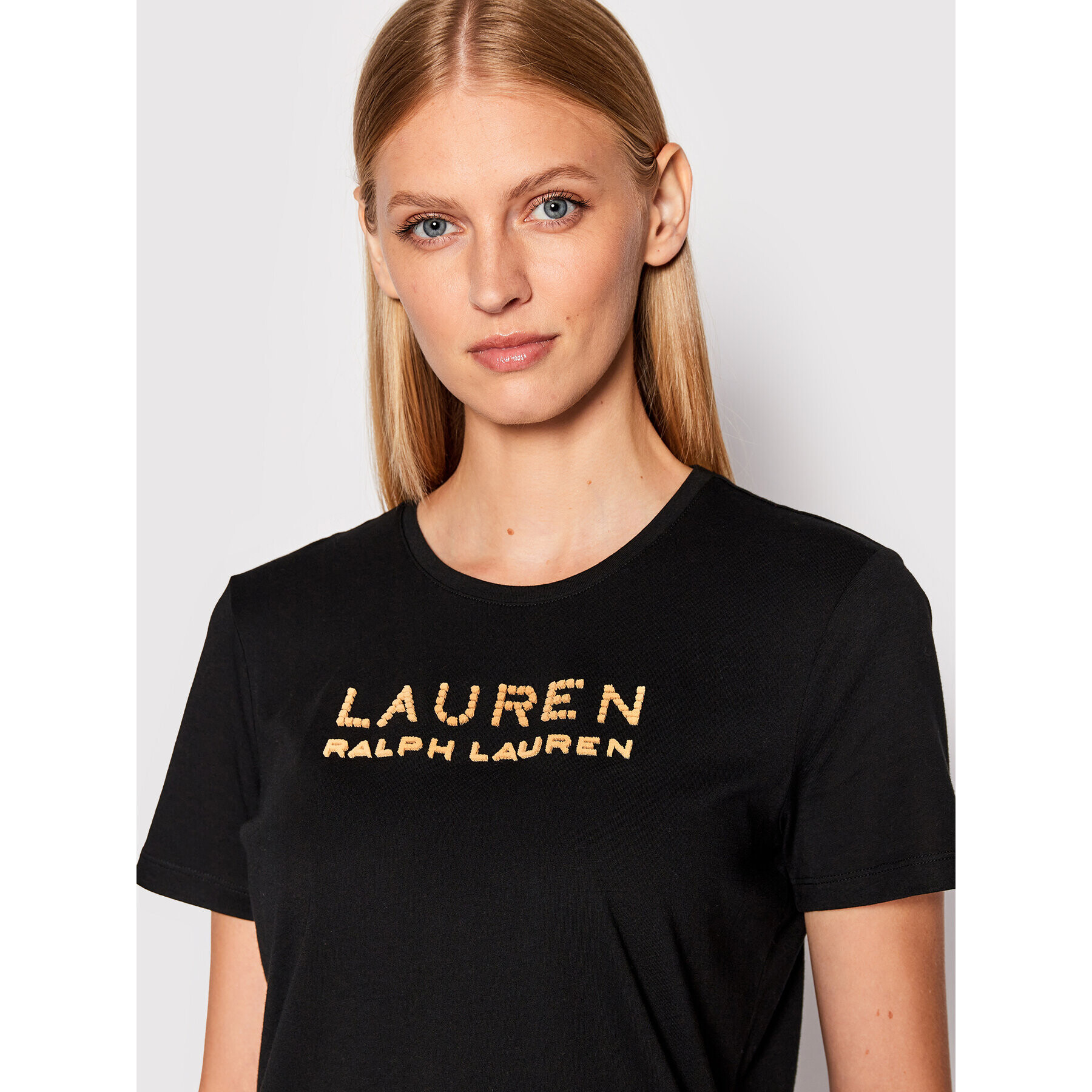 Lauren Ralph Lauren Tricou 200871850002 Negru Regular Fit - Pled.ro