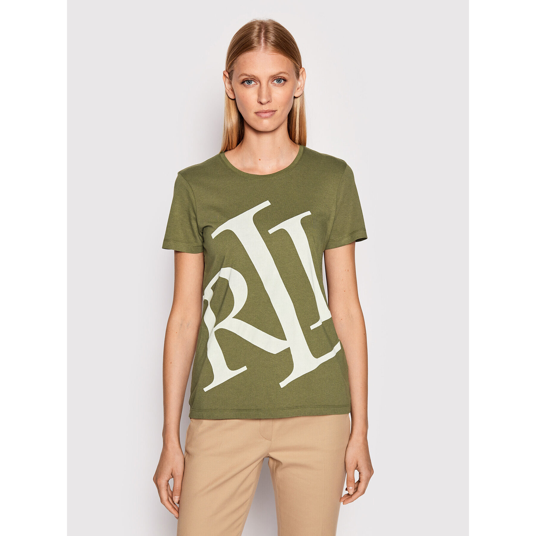 Lauren Ralph Lauren Tricou 200872038003 Verde Regular Fit - Pled.ro