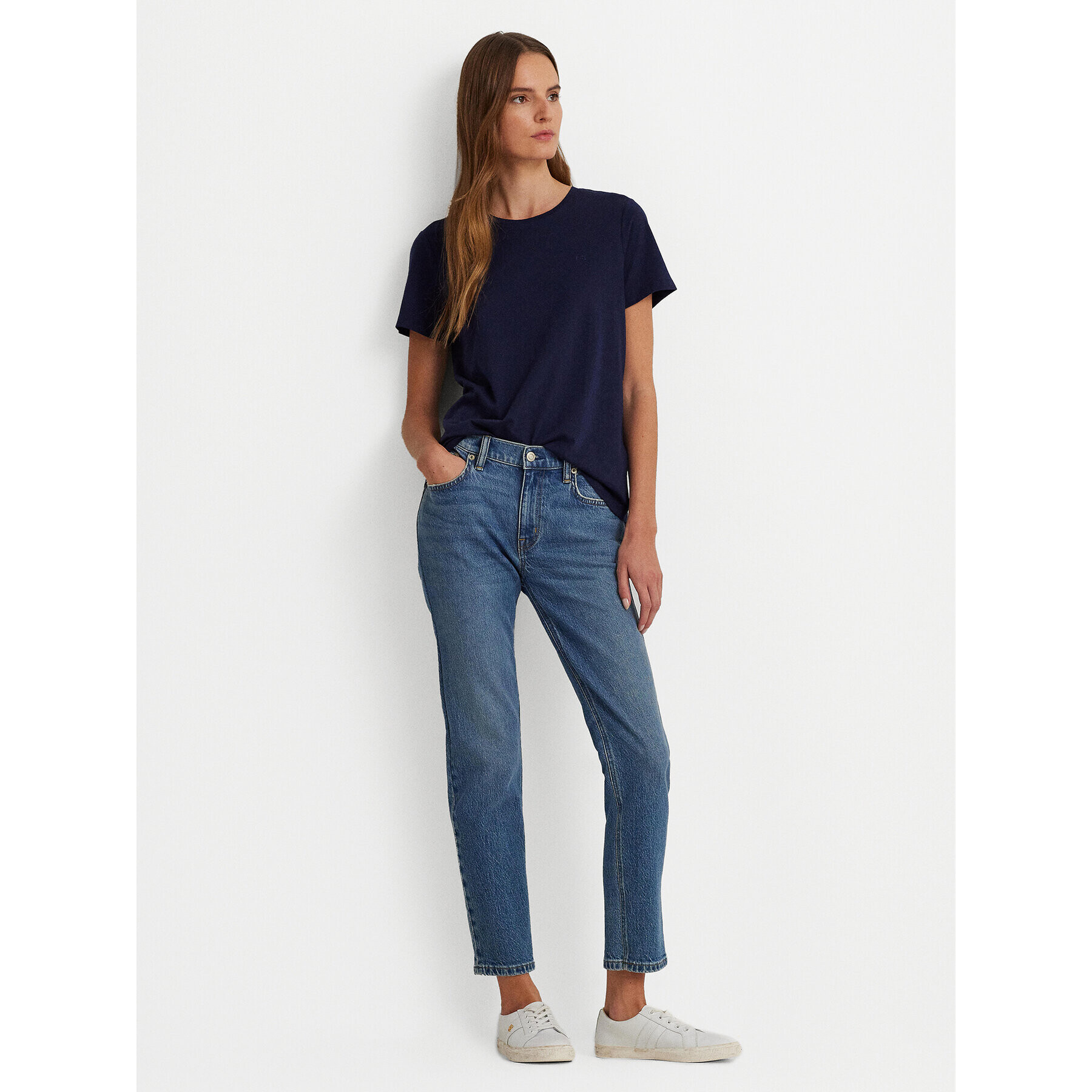 Lauren Ralph Lauren Tricou 200931911002 Bleumarin Relaxed Fit - Pled.ro