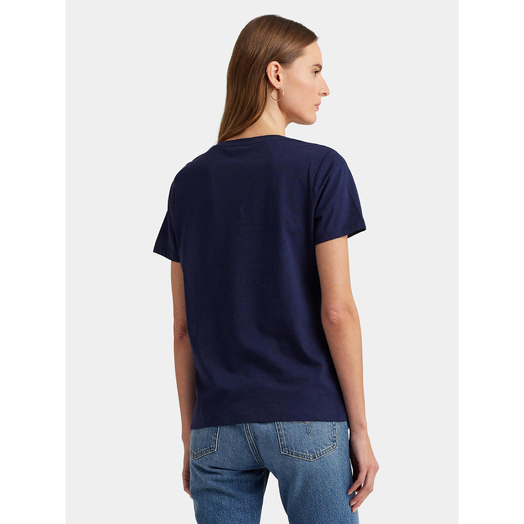 Lauren Ralph Lauren Tricou 200931911002 Bleumarin Relaxed Fit - Pled.ro