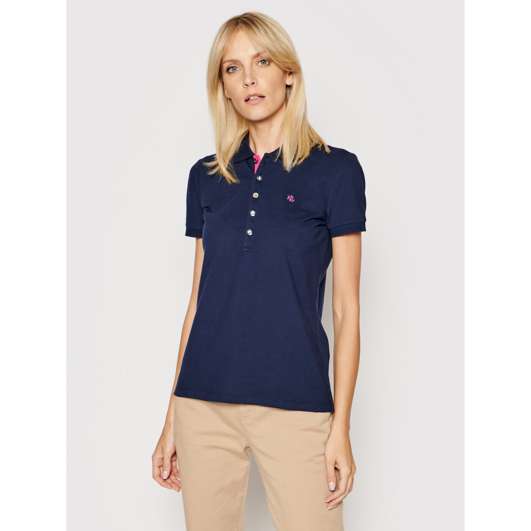 Lauren Ralph Lauren Tricou polo 200679219055 Bleumarin Regular Fit - Pled.ro