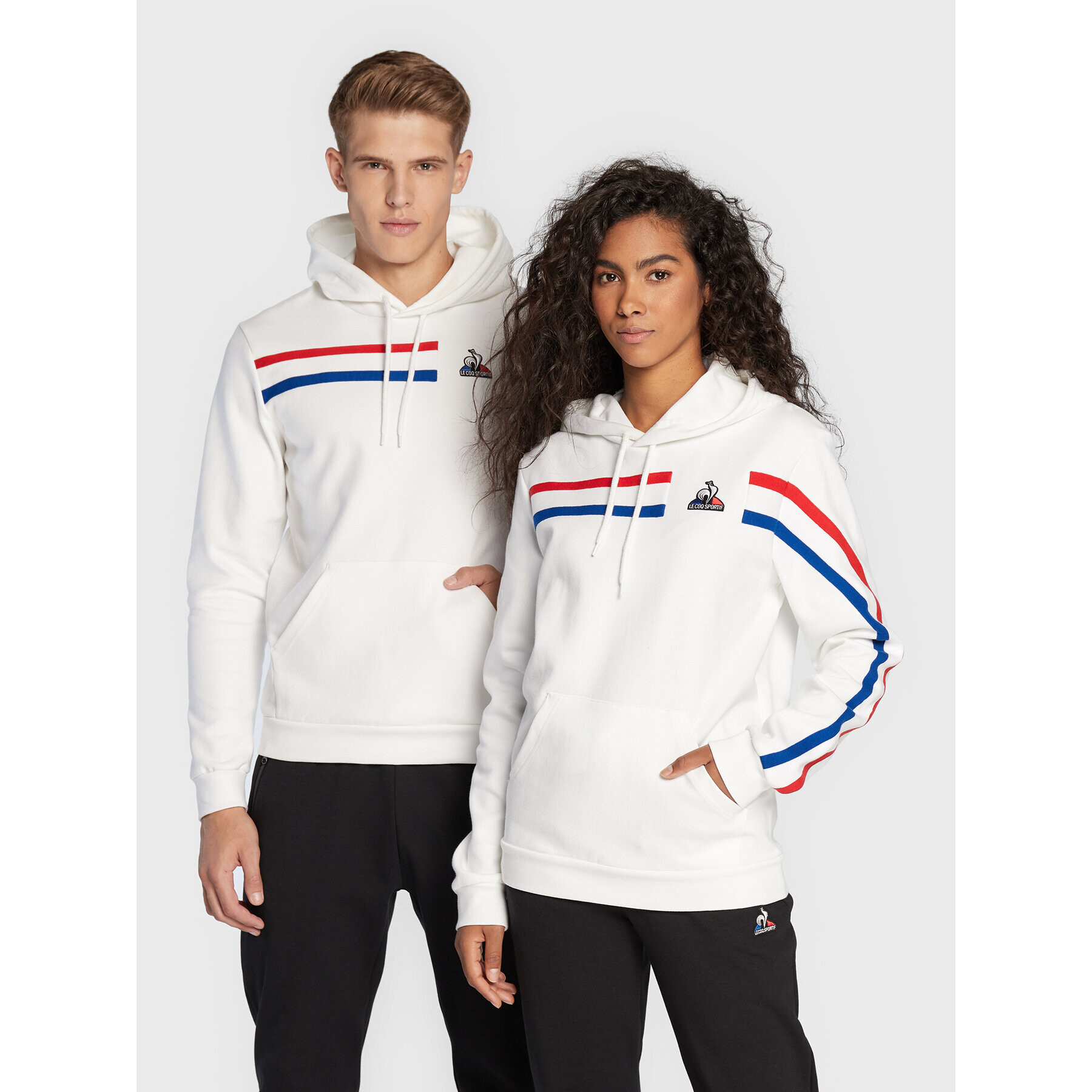 Le Coq Sportif Bluză Unisex 2220307 Alb Regular Fit - Pled.ro