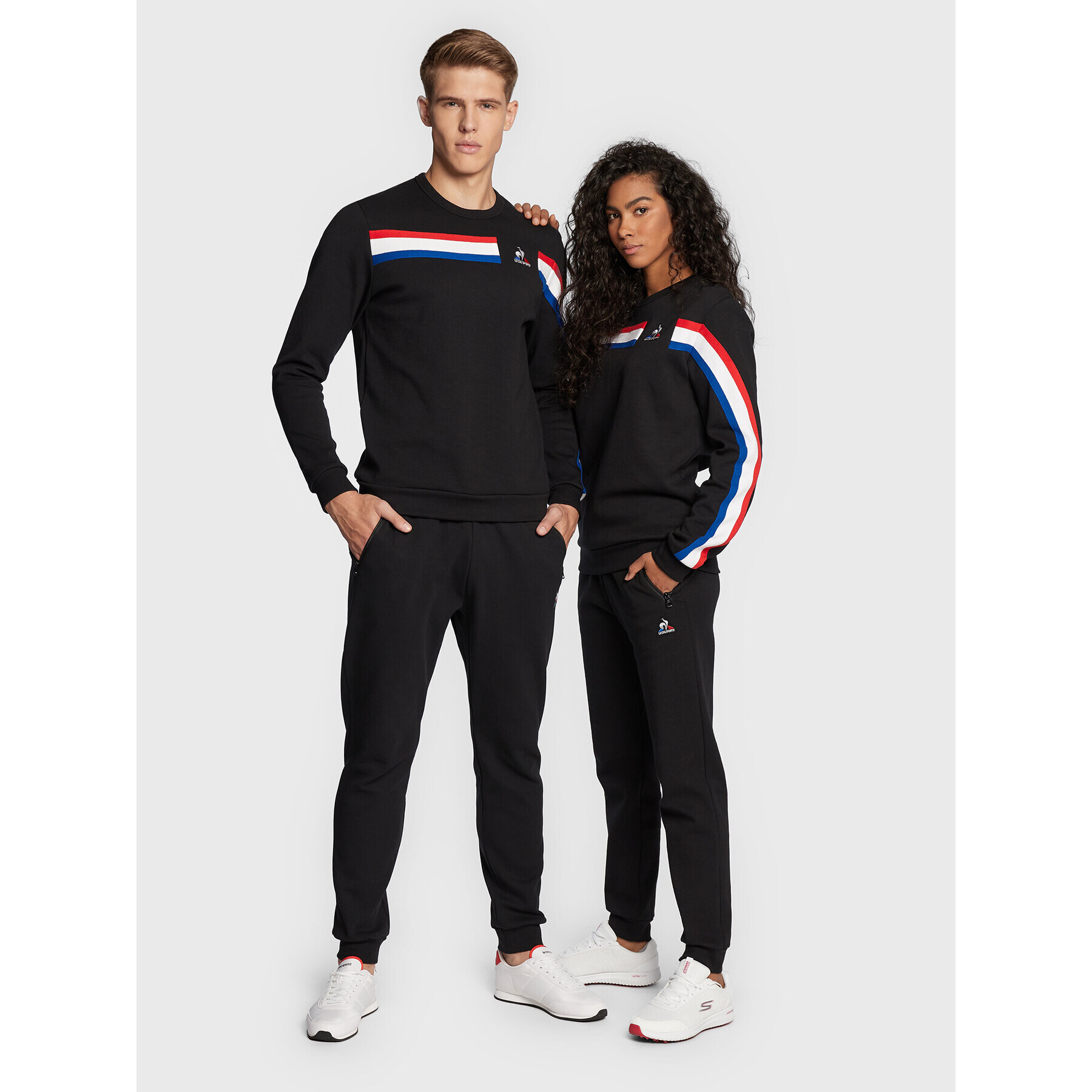 Le Coq Sportif Bluză Unisex Tri Crew 2220305 Negru Regular Fit - Pled.ro