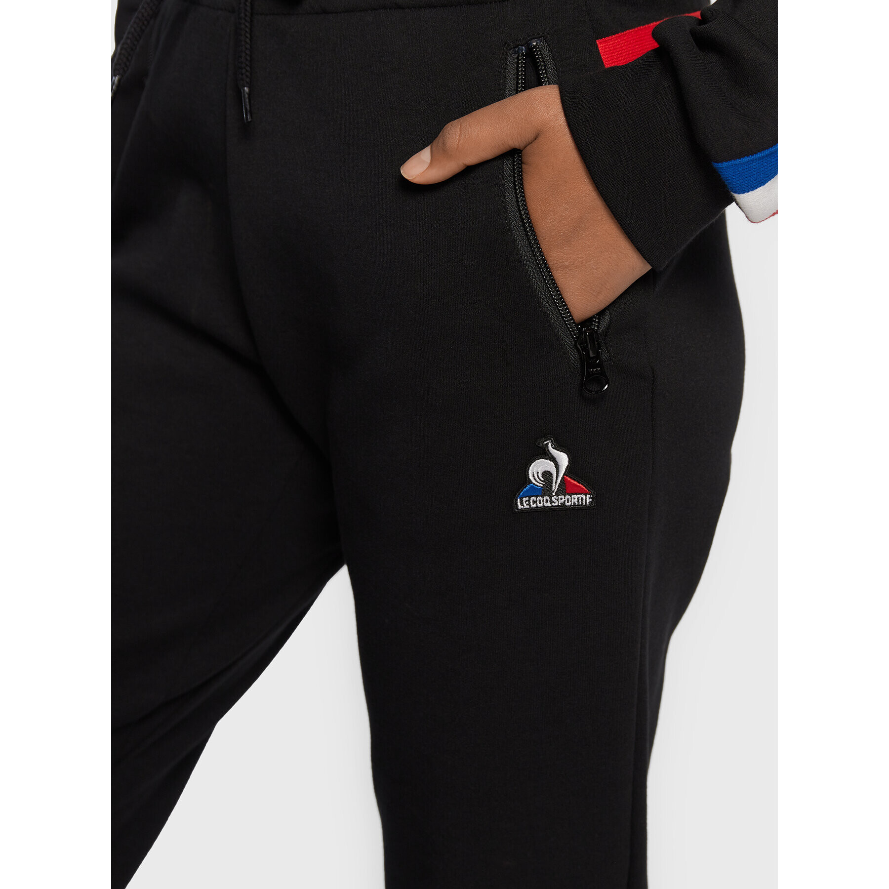 Le Coq Sportif Pantaloni trening Unisex 2220309 Negru Regular Fit - Pled.ro