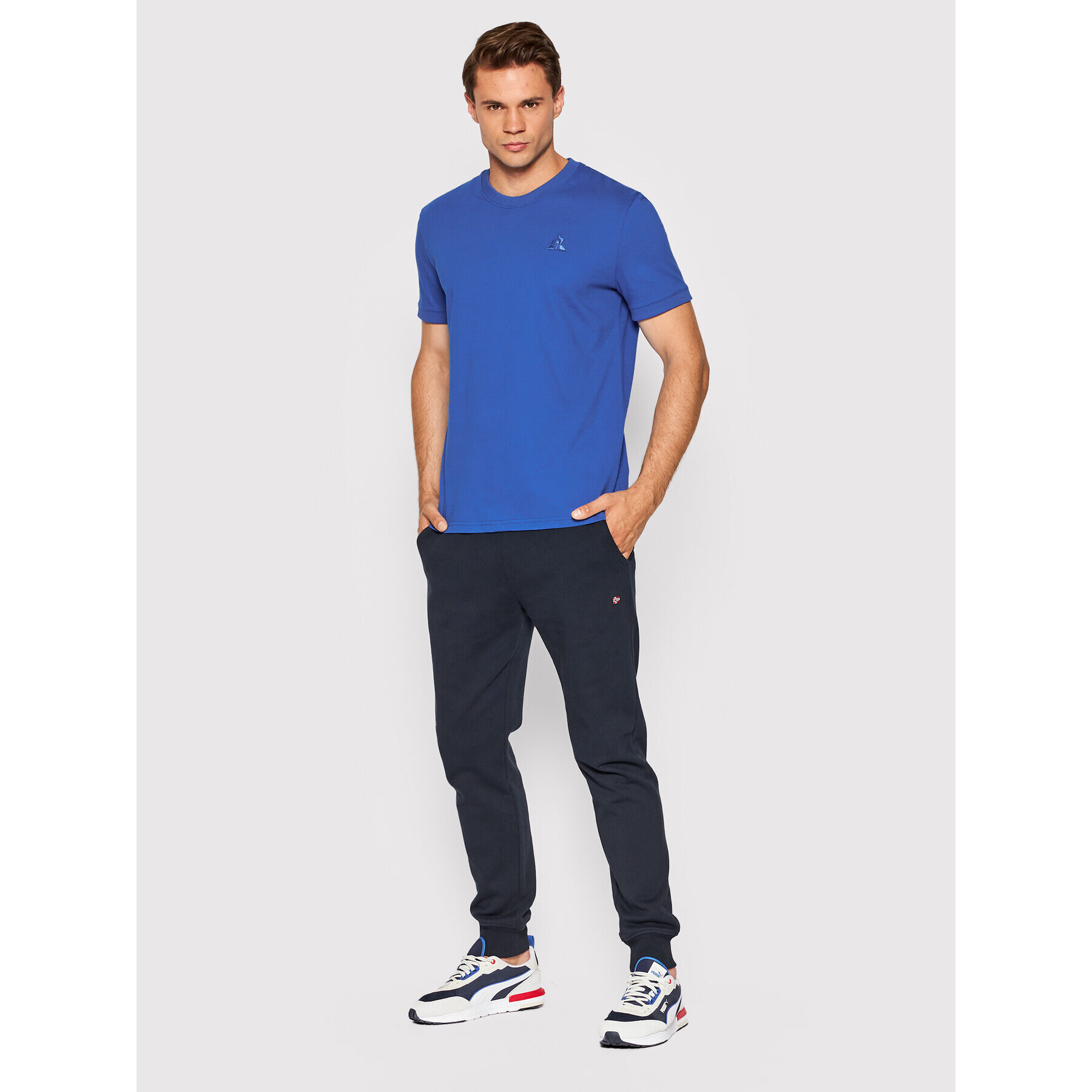 Le Coq Sportif Tricou 2121094 Albastru Regular Fit - Pled.ro