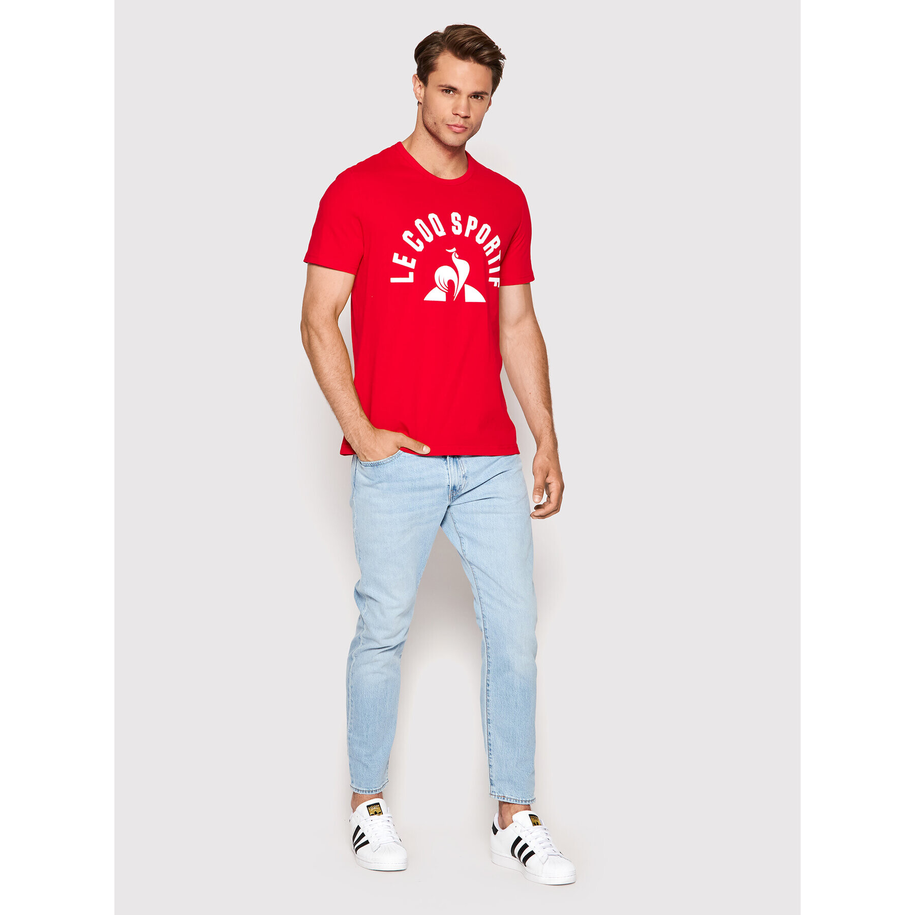 Le Coq Sportif Tricou 2210559 Roșu Regular Fit - Pled.ro