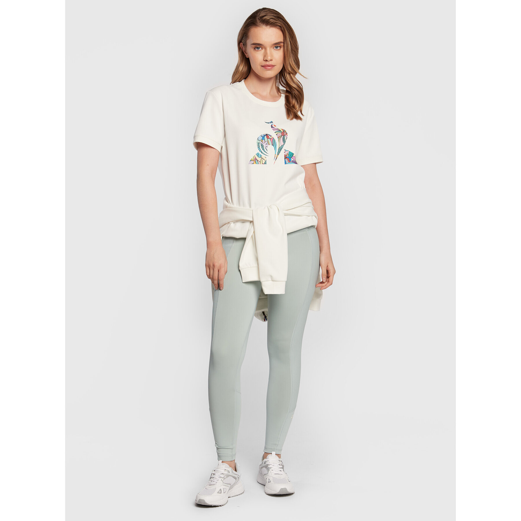 Le Coq Sportif Tricou LEONA ROSE 2220676 Alb Regular Fit - Pled.ro