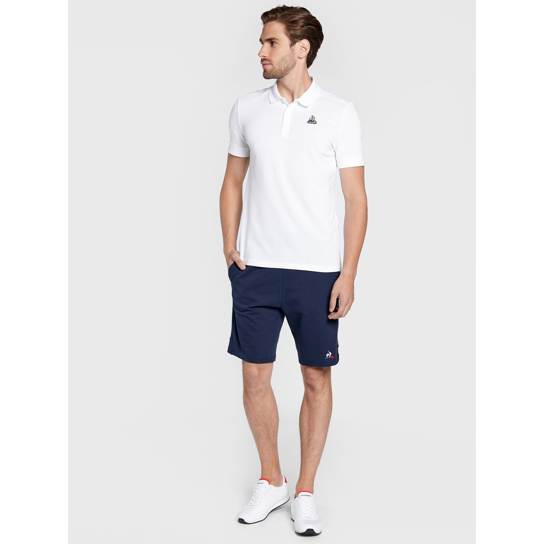 Le Coq Sportif Tricou polo 2121093 Alb Regular Fit - Pled.ro