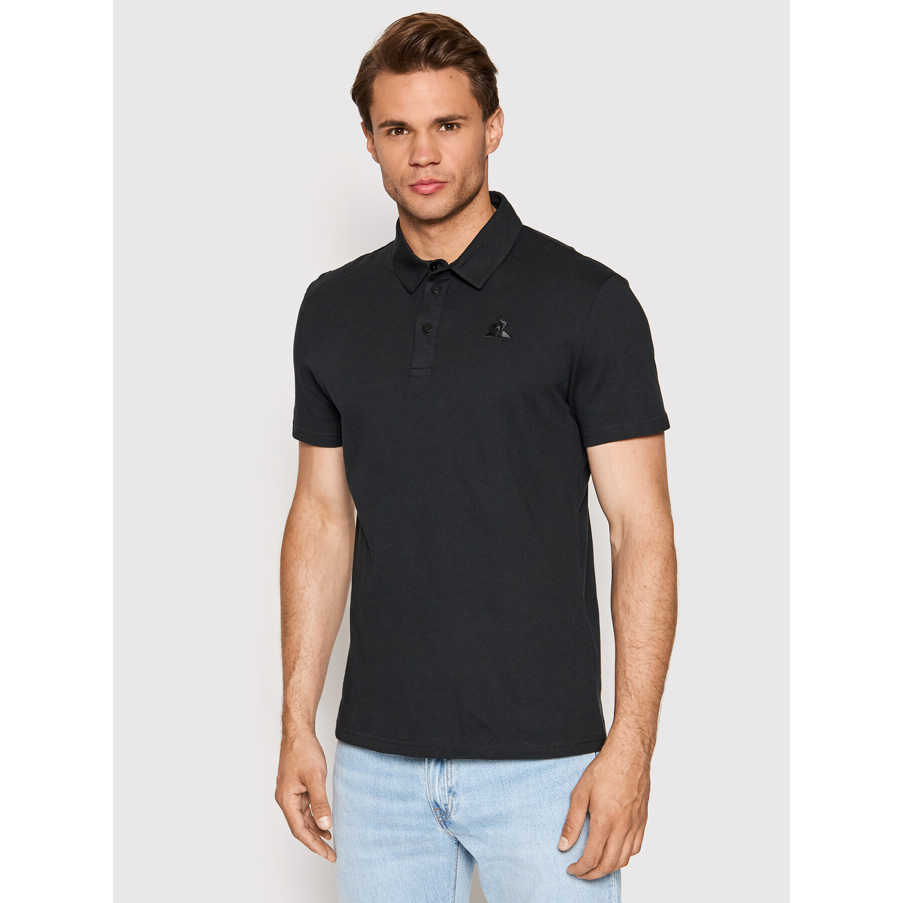 Le Coq Sportif Tricou polo 2121095 Negru Regular Fit - Pled.ro