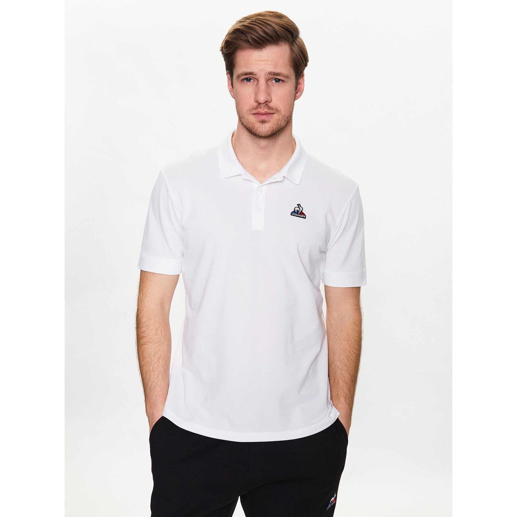 Le Coq Sportif Tricou polo 2310552 Alb Regular Fit - Pled.ro