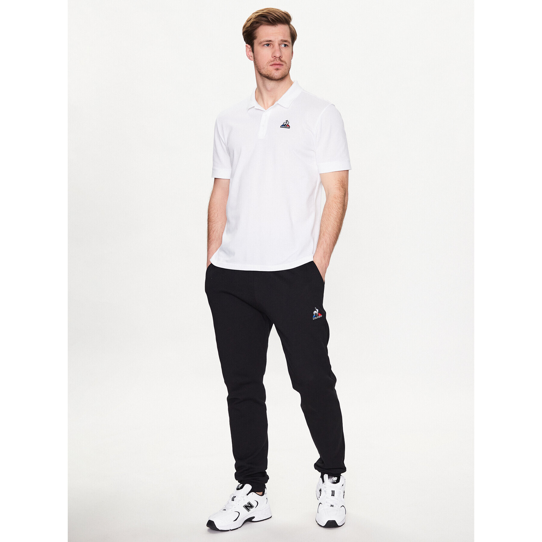 Le Coq Sportif Tricou polo 2310552 Alb Regular Fit - Pled.ro