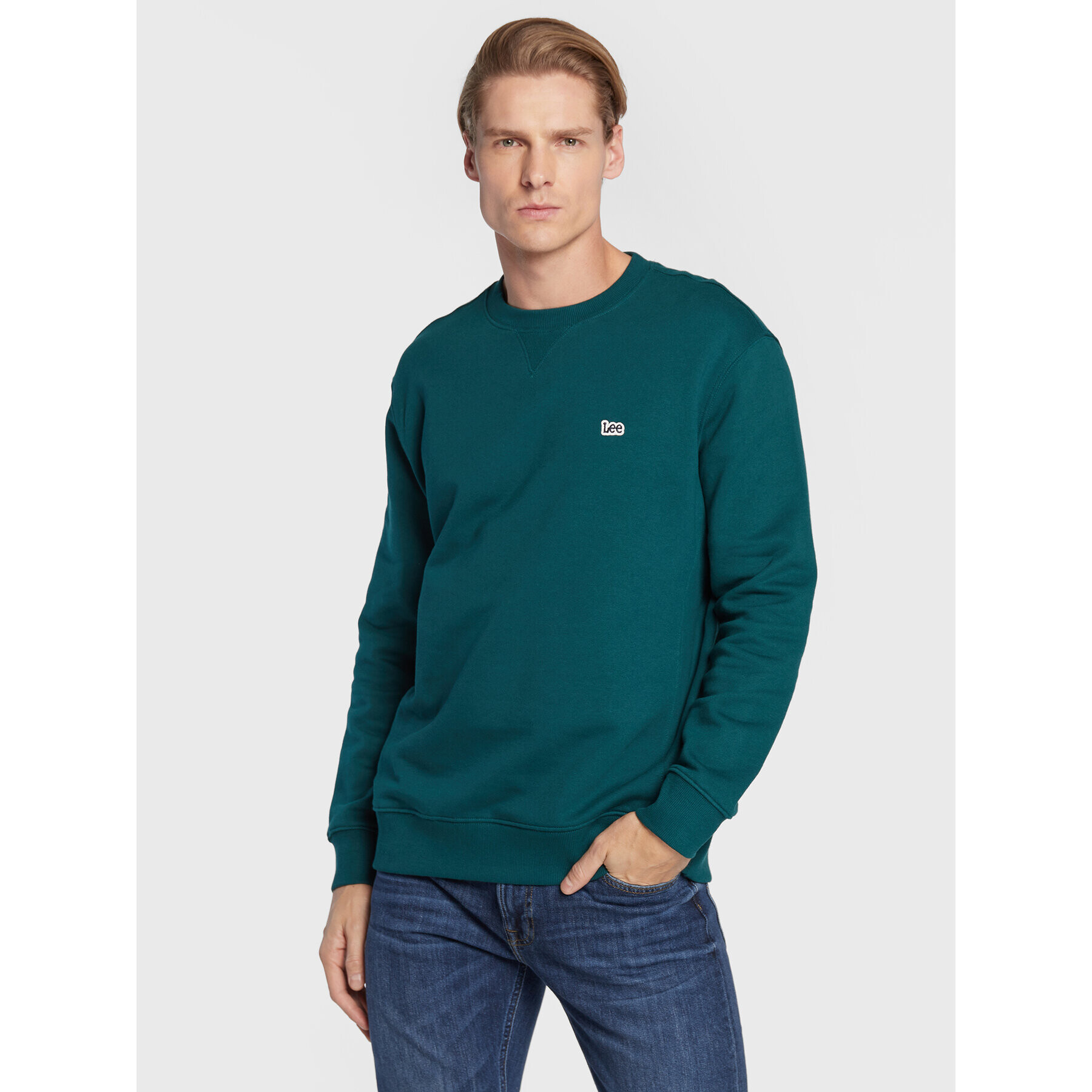 Lee Bluză Plain L81IRY96 Verde Regular Fit - Pled.ro