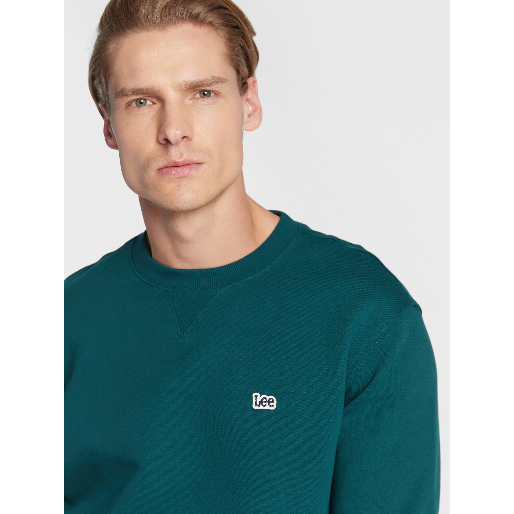 Lee Bluză Plain L81IRY96 Verde Regular Fit - Pled.ro