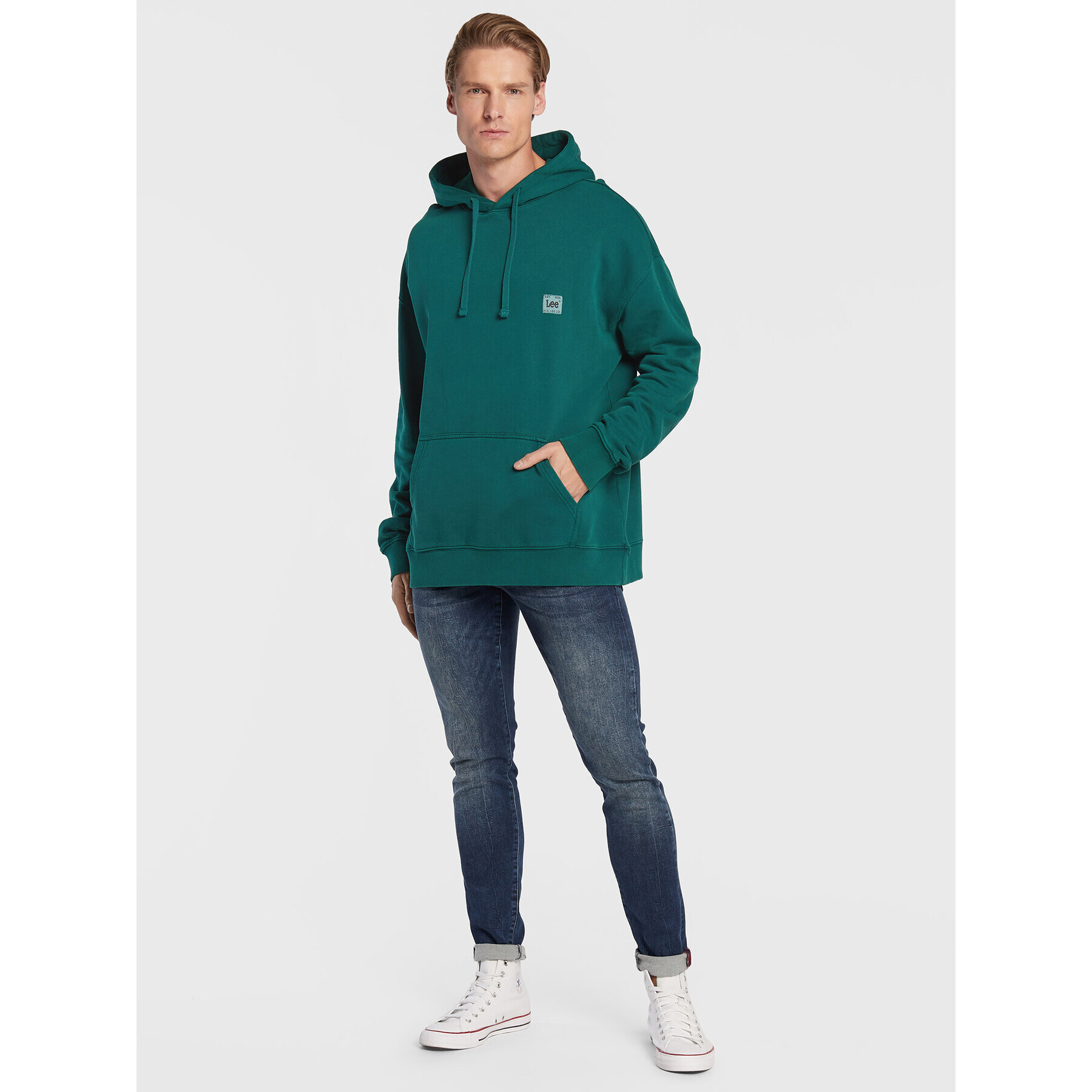 Lee Bluză Core L84WTJ96 112322638 Verde Relaxed Fit - Pled.ro