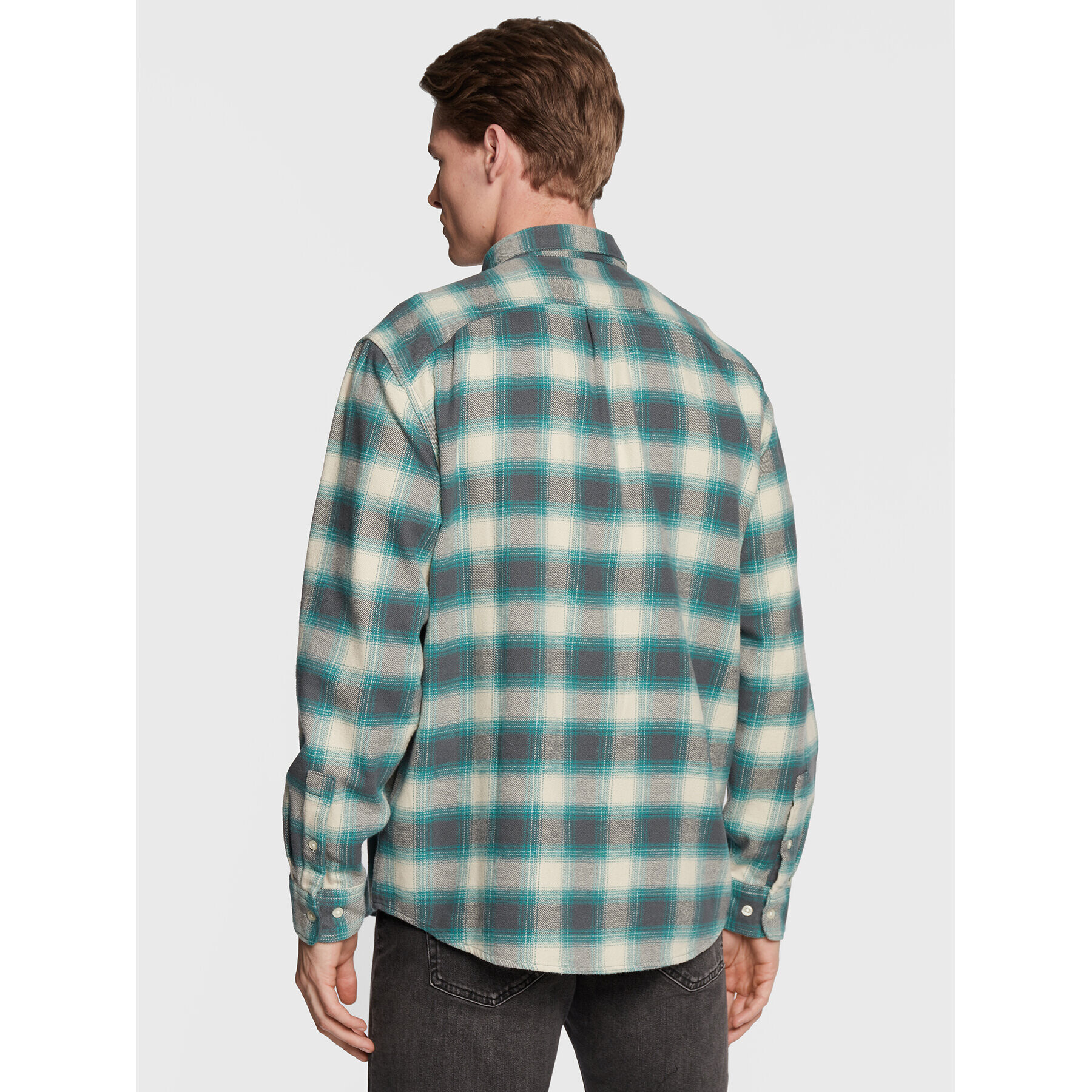 Lee Cămașă Riveted L66IDODO 112321895 Verde Relaxed Fit - Pled.ro