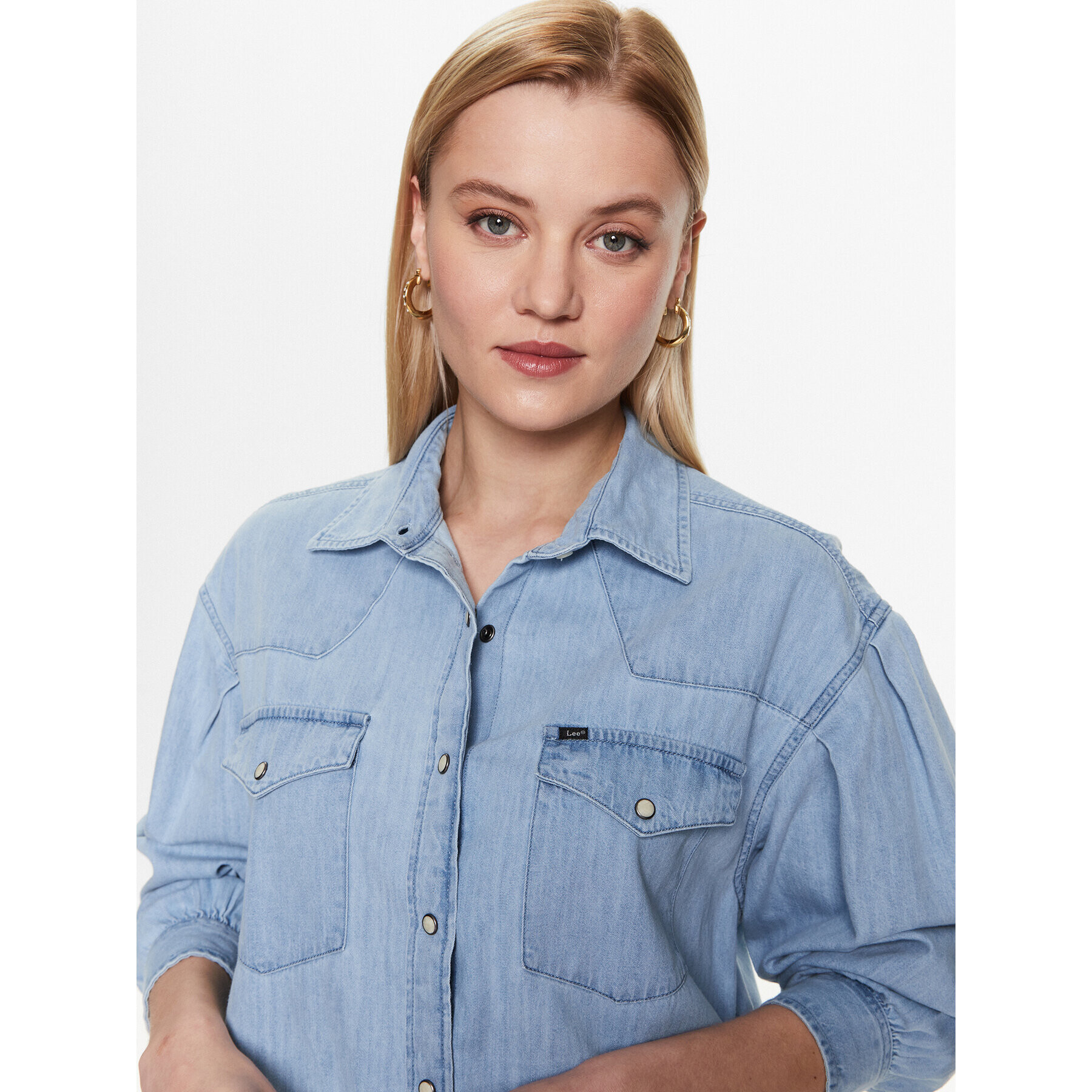 Lee Cămașă Western L51JCLB01 Albastru Regular Fit - Pled.ro