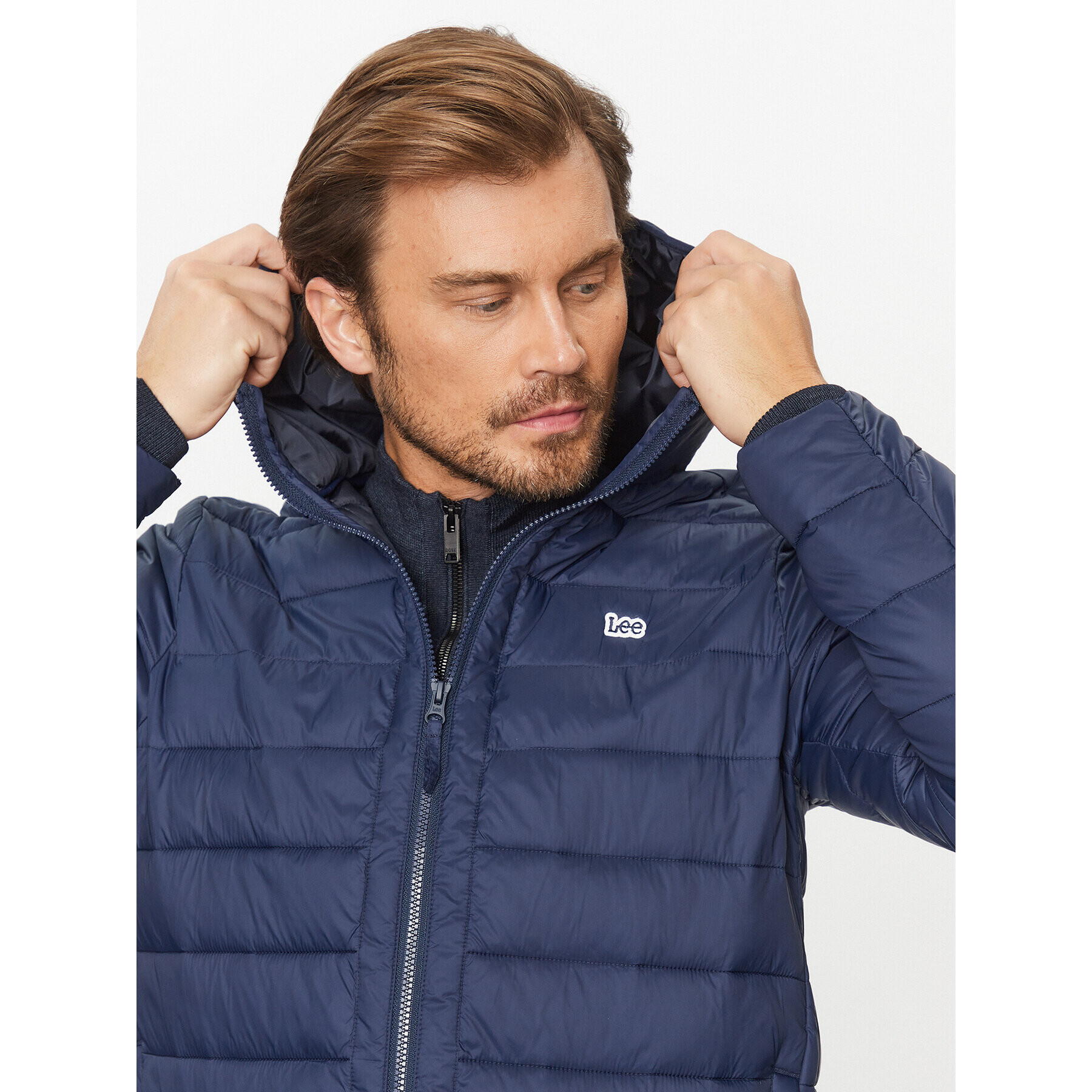 Lee Geacă din puf 112342992 Bleumarin Regular Fit - Pled.ro