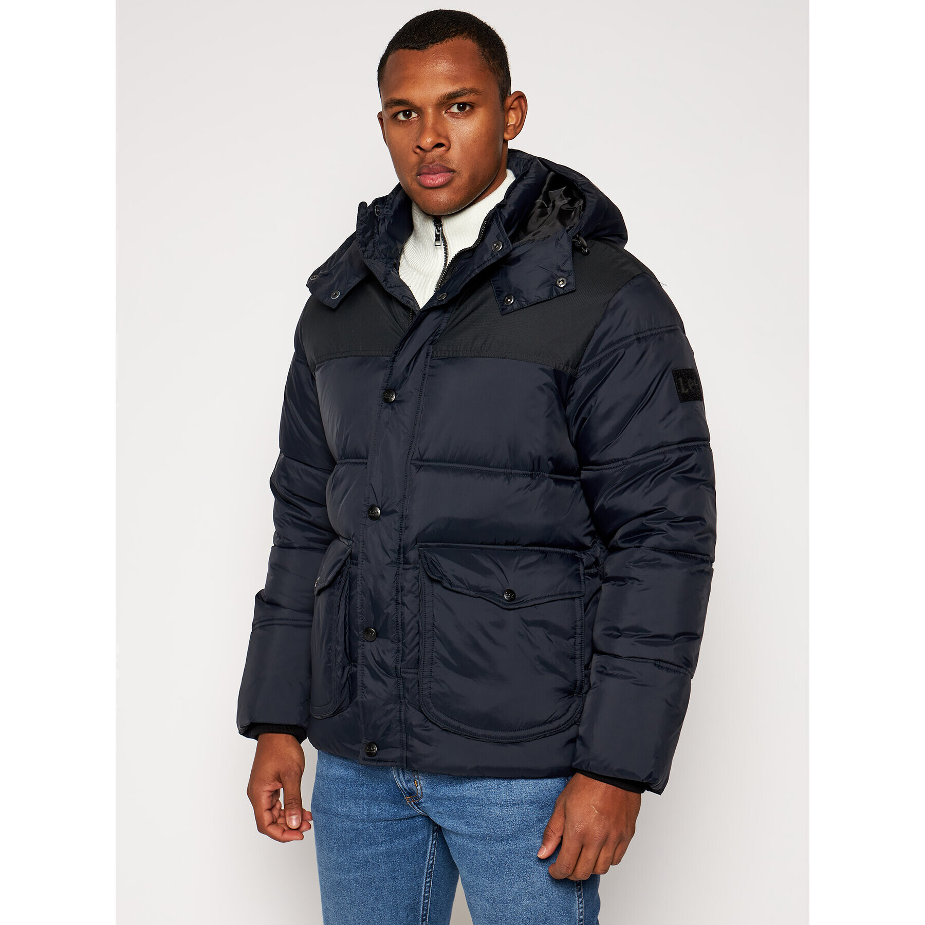 Lee Geacă din puf Puffer L86NSZ01 Bleumarin Regular Fit - Pled.ro