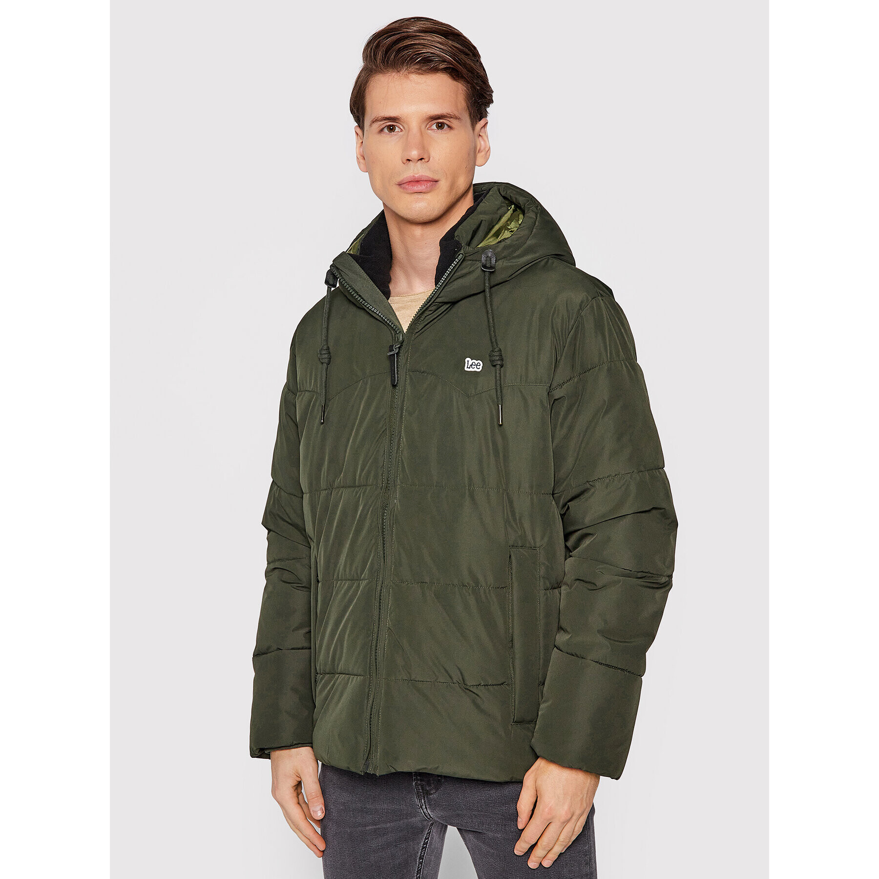 Lee Geacă din puf Puffer L88BNYOJ Verde Regular Fit - Pled.ro