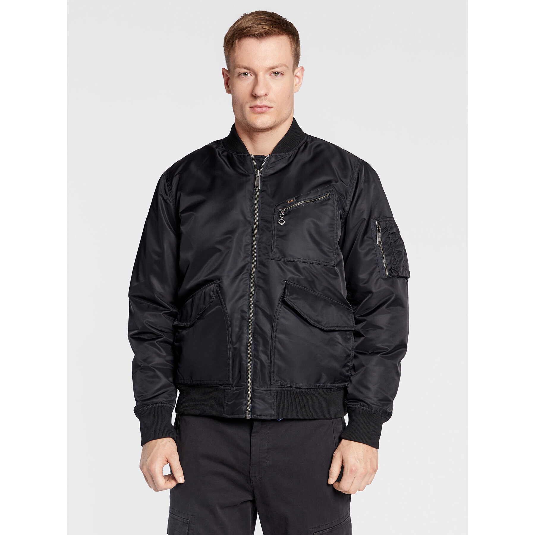 Lee Geacă bomber Bomber L87GOS01 112321553 Negru Regular Fit - Pled.ro