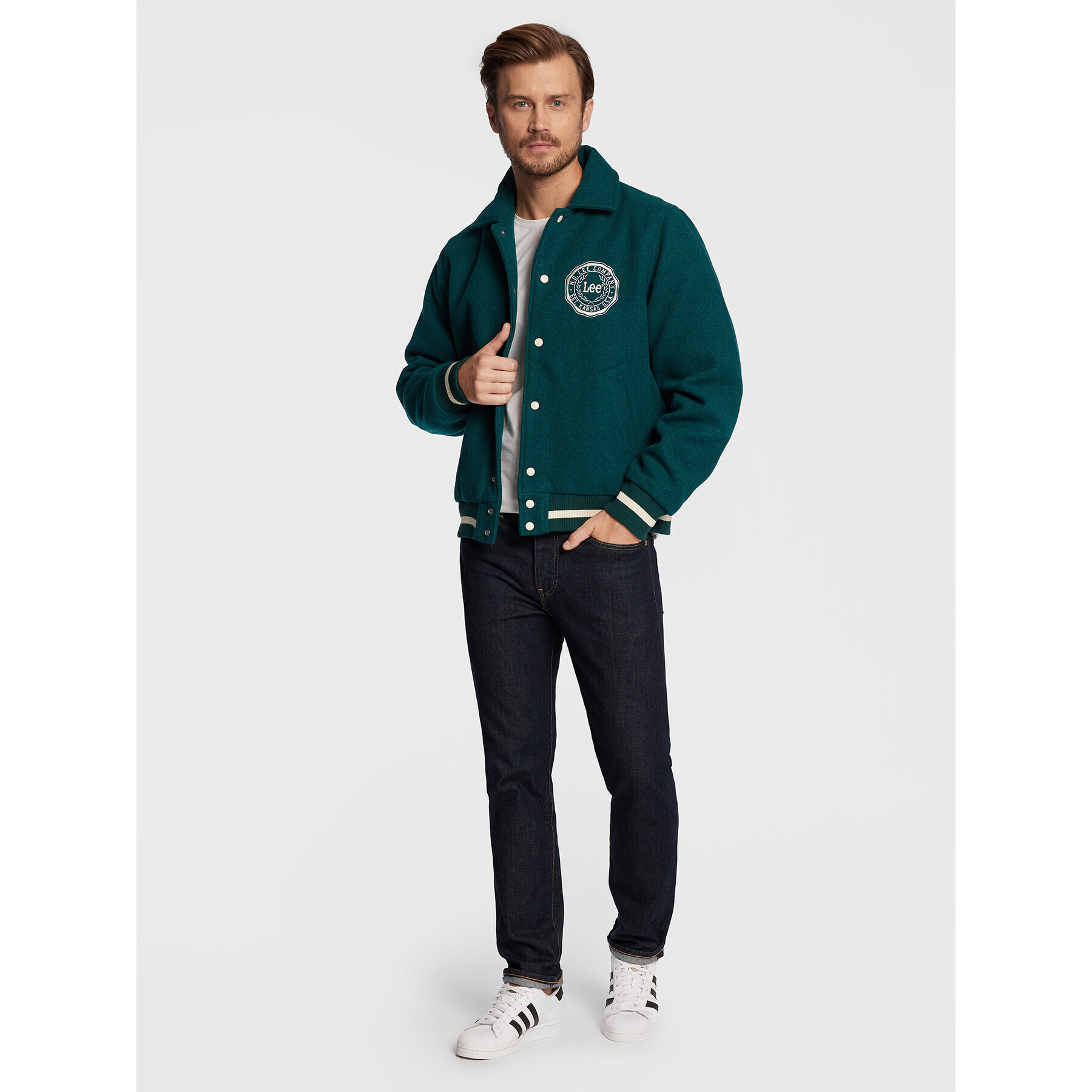 Lee Geacă Varsity L87TDB96 Verde Regular Fit - Pled.ro