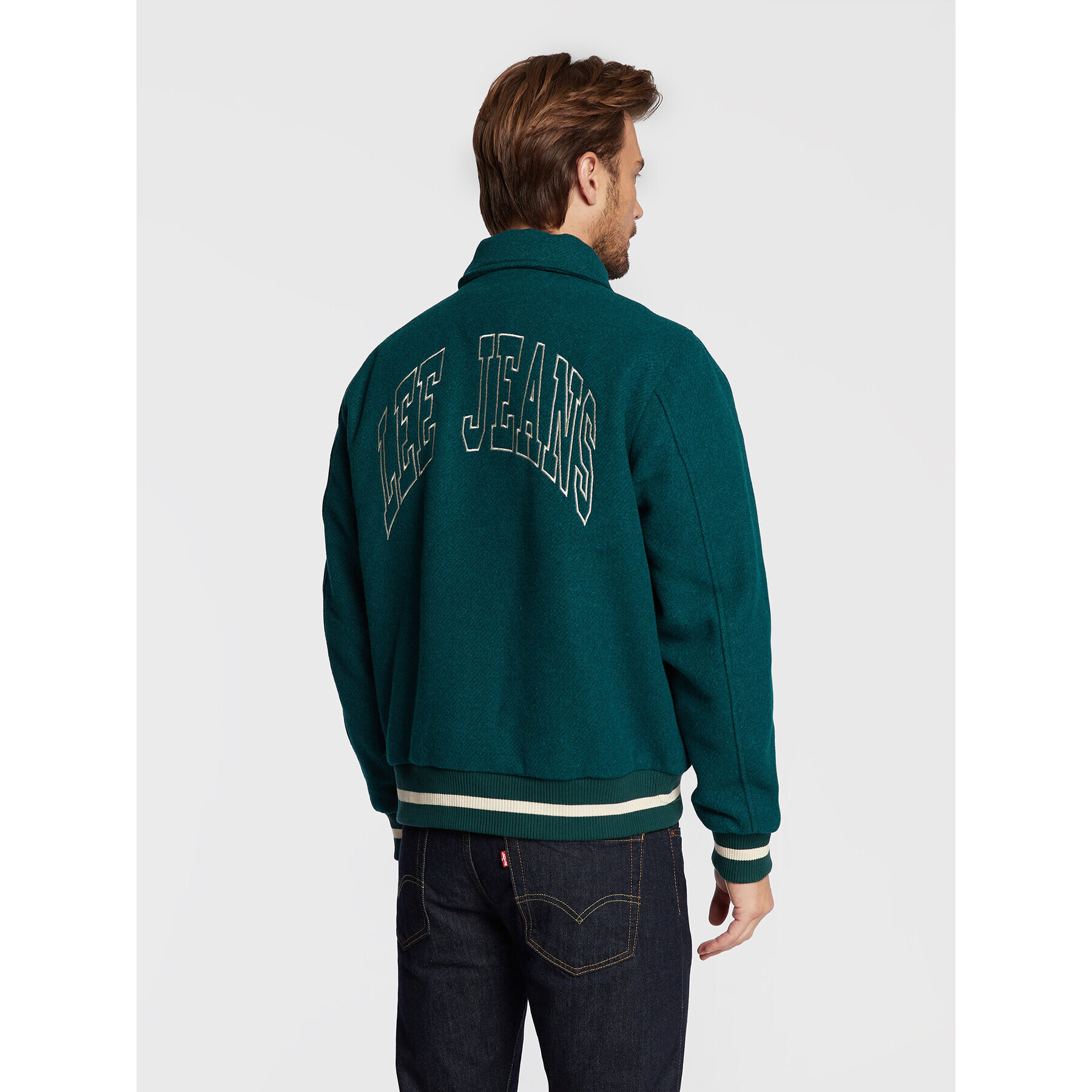 Lee Geacă Varsity L87TDB96 Verde Regular Fit - Pled.ro