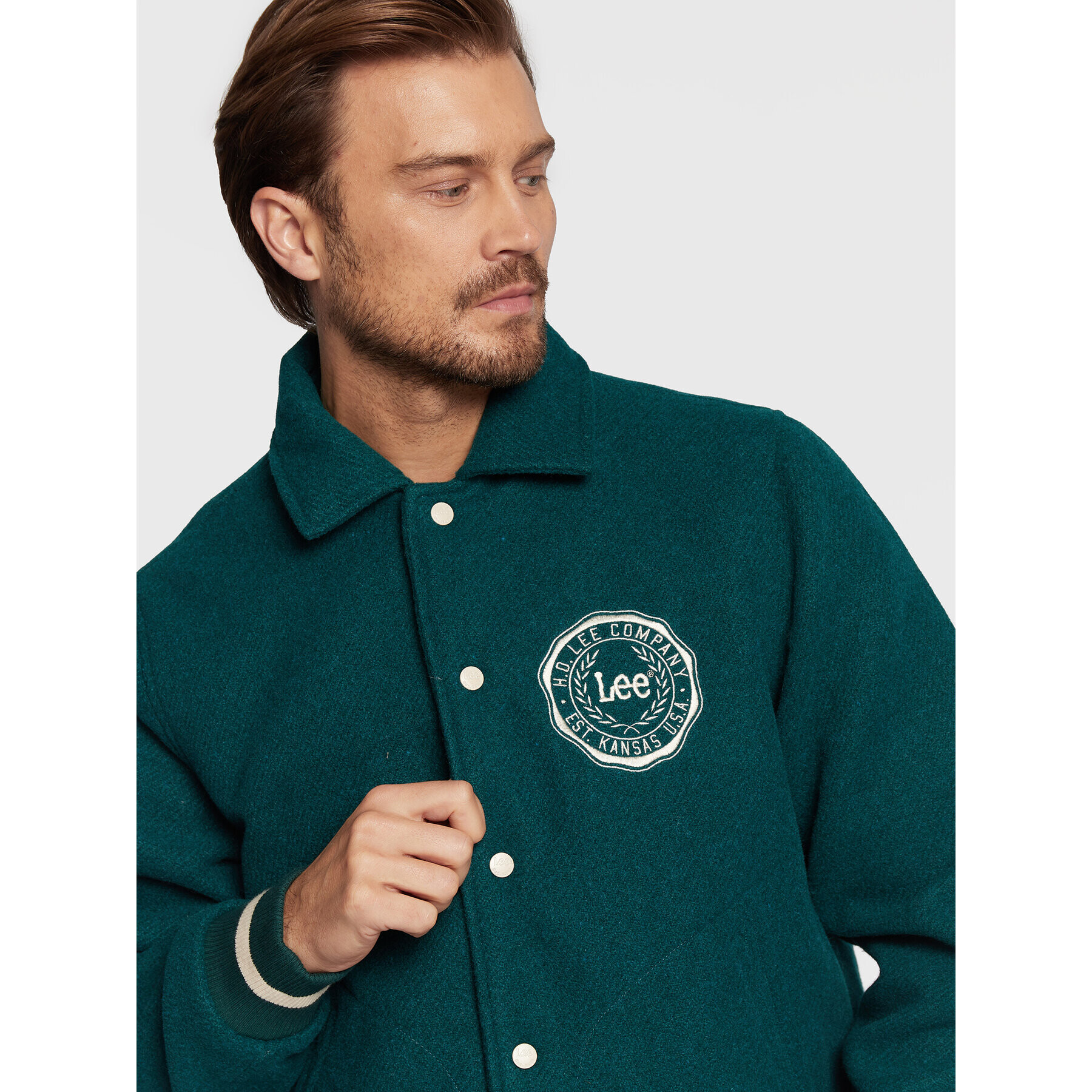 Lee Geacă Varsity L87TDB96 Verde Regular Fit - Pled.ro