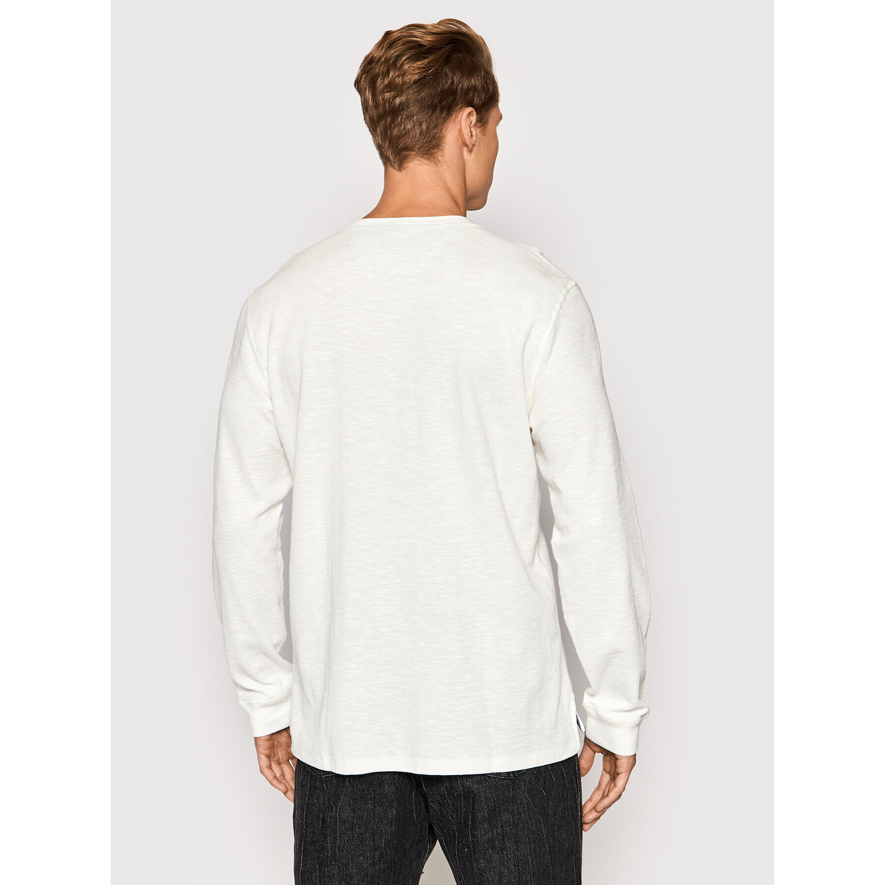 Lee Longsve Seasonal Henley L61RNBNQ Alb Regular Fit - Pled.ro