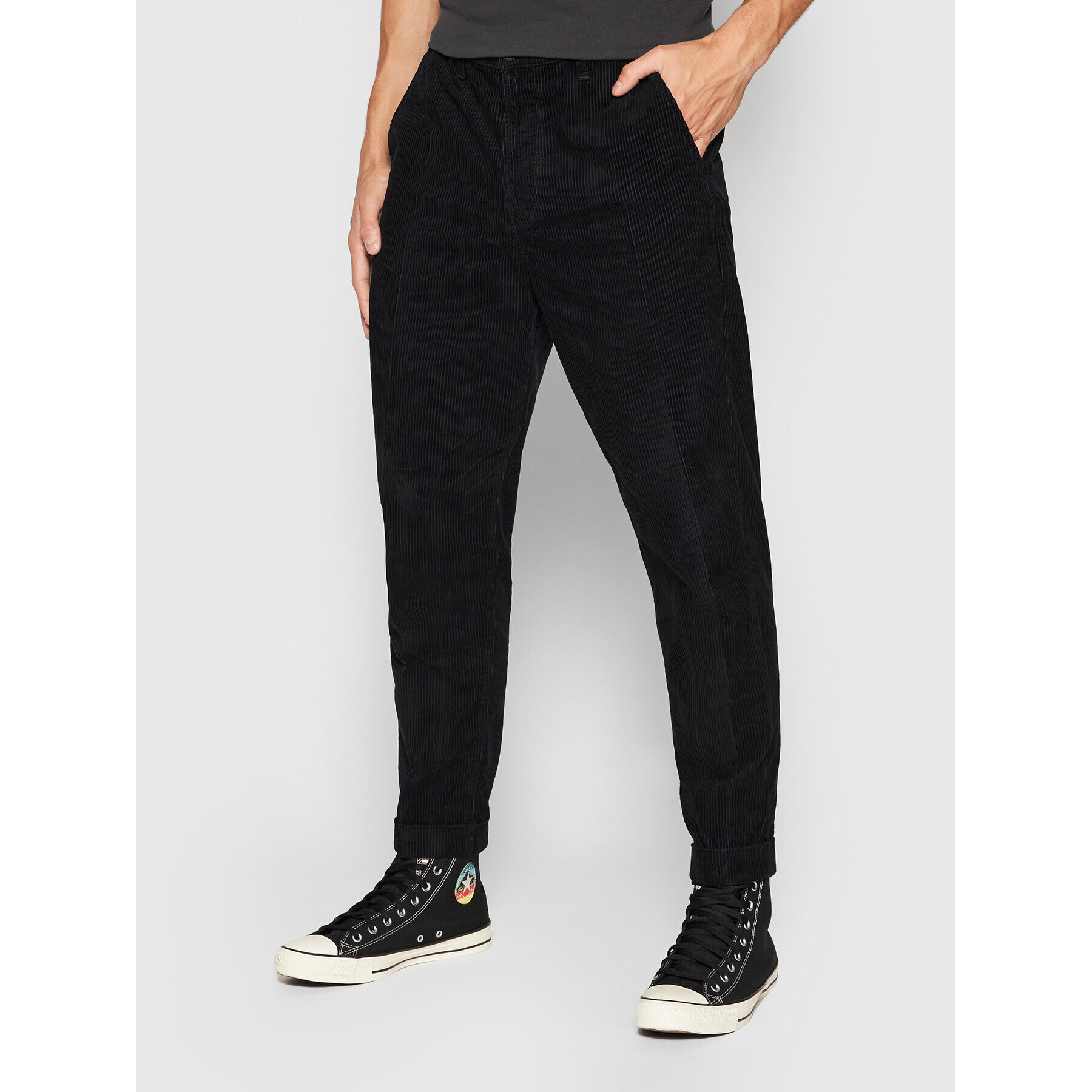 Lee Pantaloni din material L70RQE01 Negru Tapered Fit - Pled.ro