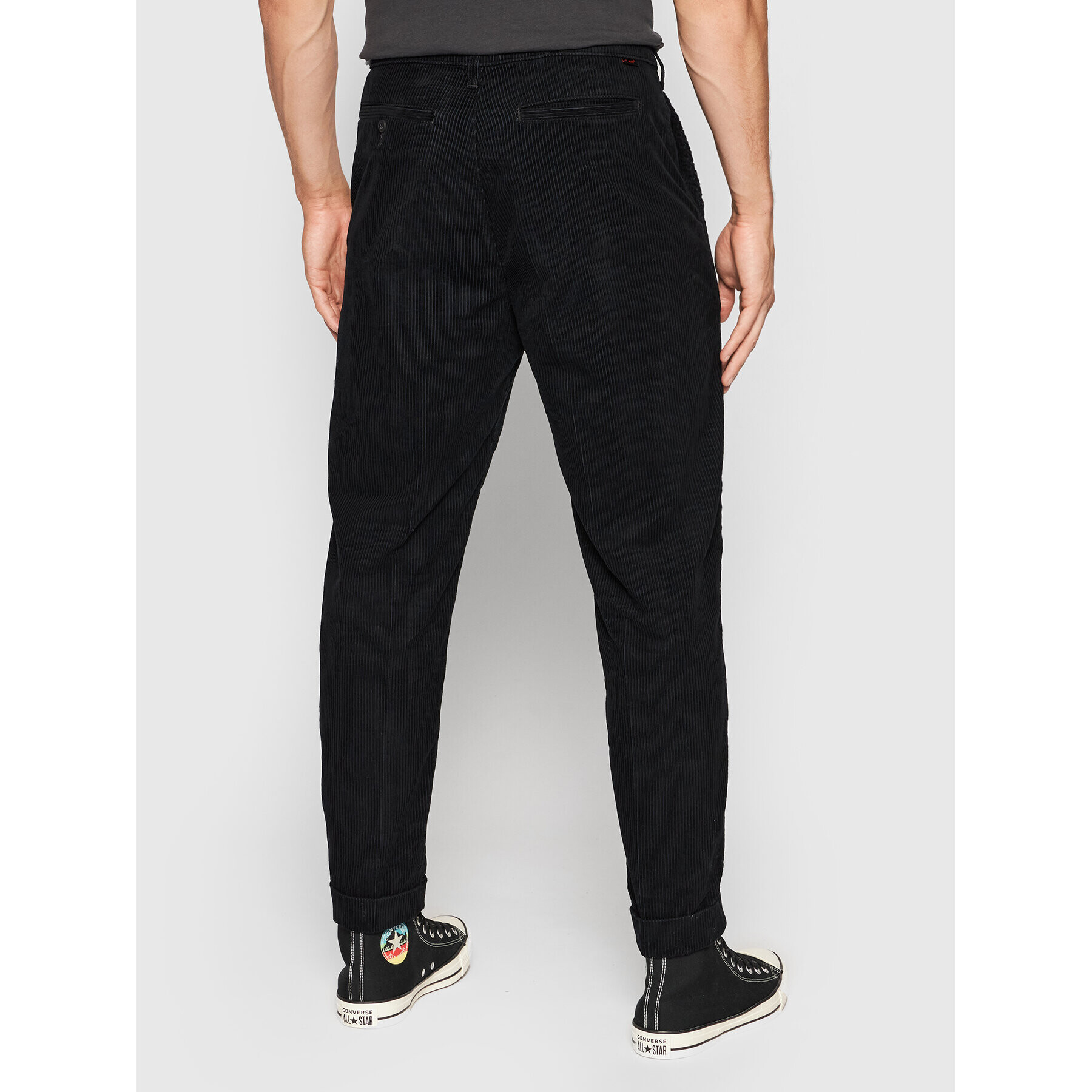 Lee Pantaloni din material L70RQE01 Negru Tapered Fit - Pled.ro