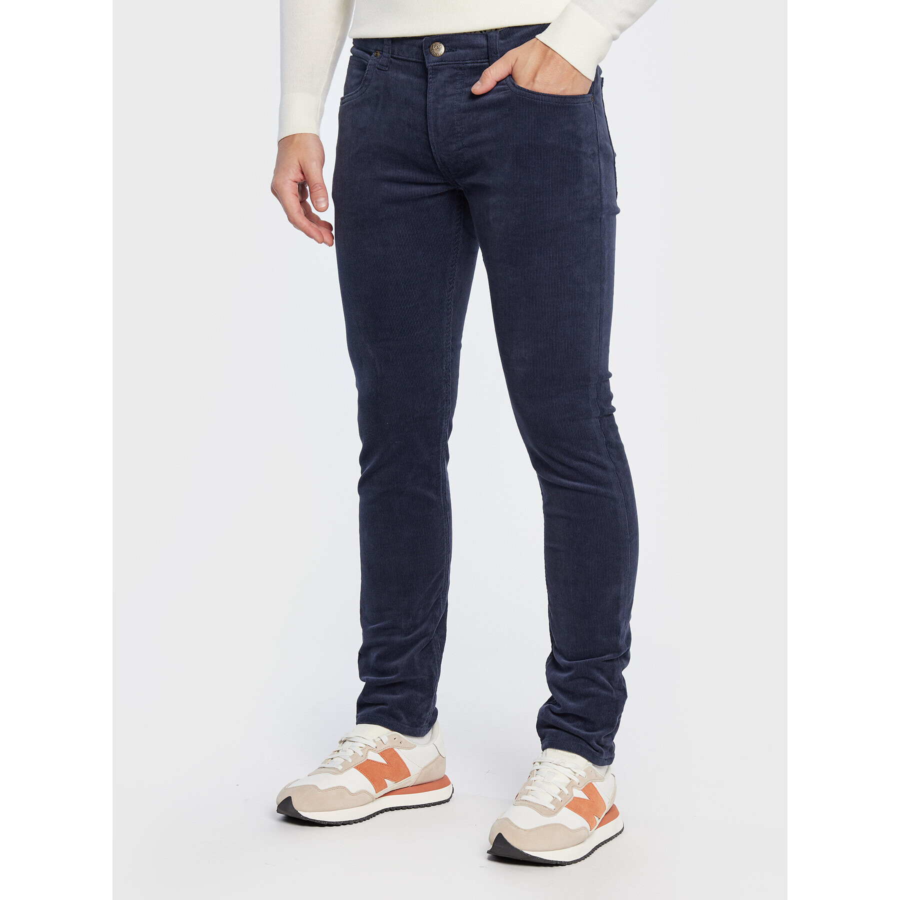 Lee Pantaloni din material Luke L719AX11 Bleumarin Slim Fit - Pled.ro