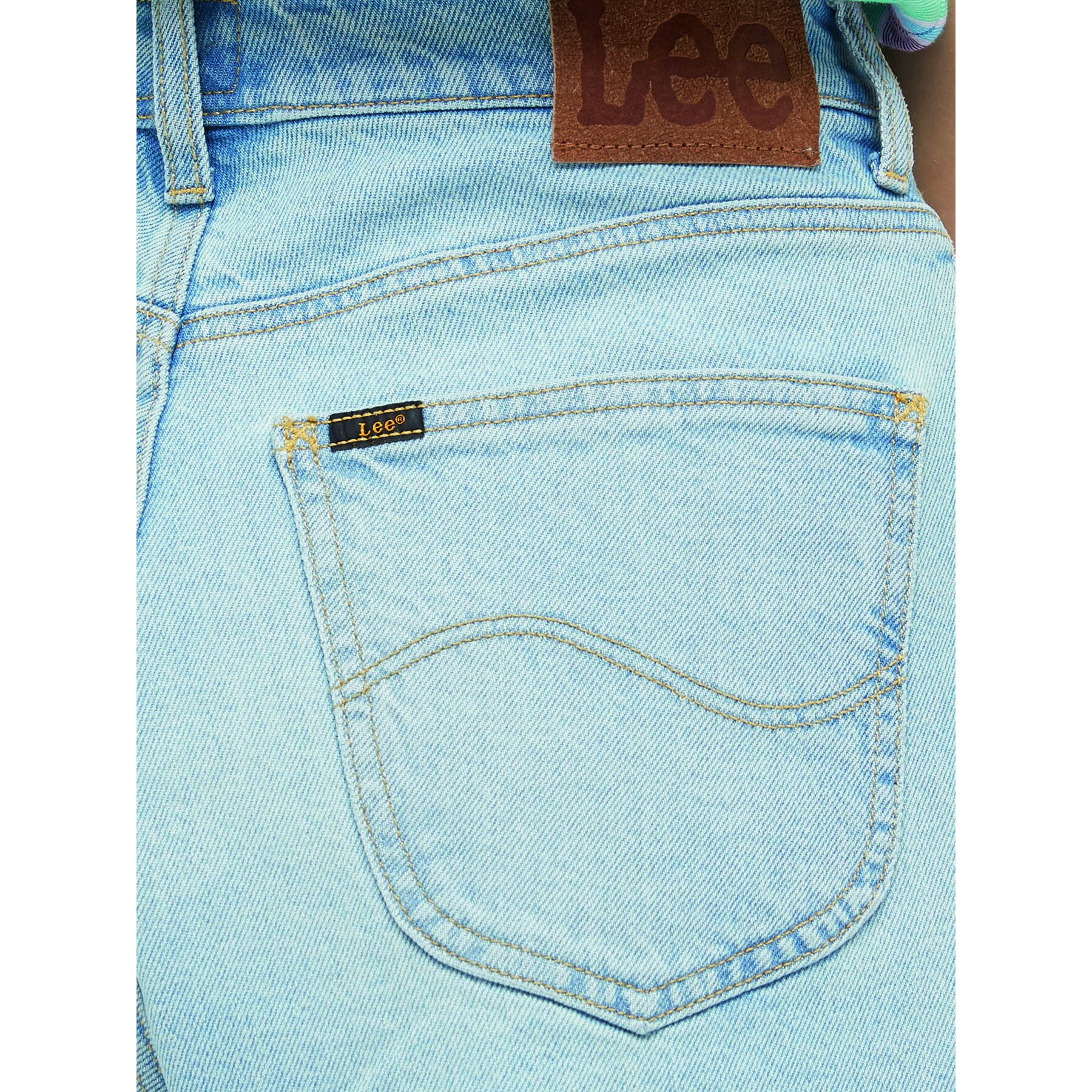 Lee Pantaloni scurți de blugi Carol L37CHGB33 Albastru Regular Fit - Pled.ro