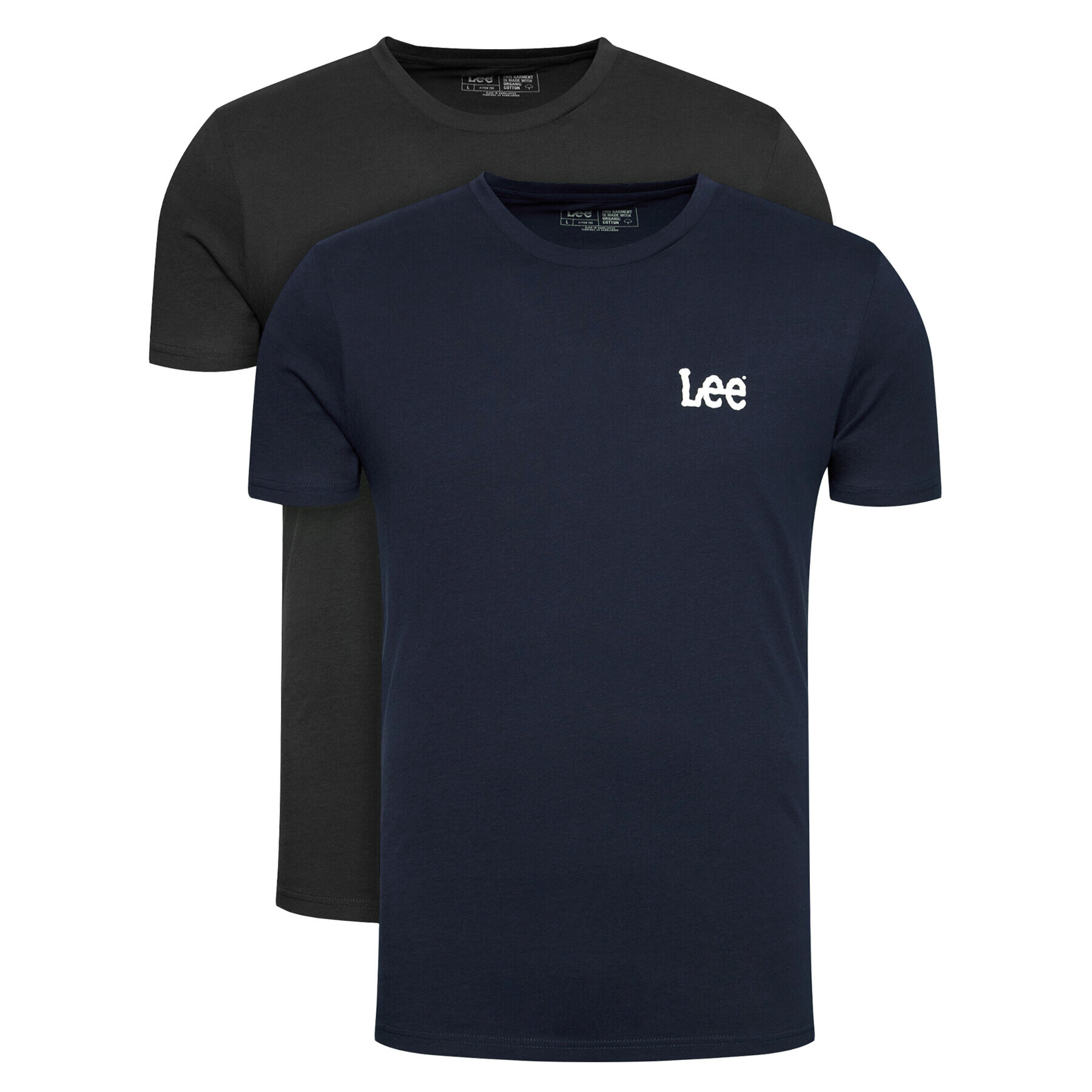 Lee Set 2 tricouri Twin Graphic L65RAITT Colorat Fitted Fit - Pled.ro