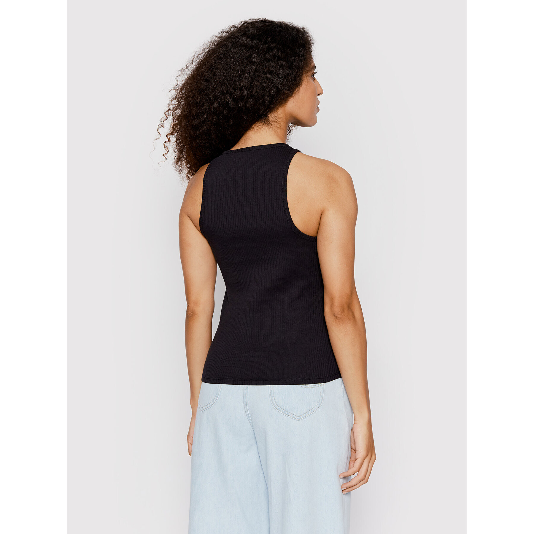 Lee Top Ribbed L44QUX01 Negru Regular Fit - Pled.ro