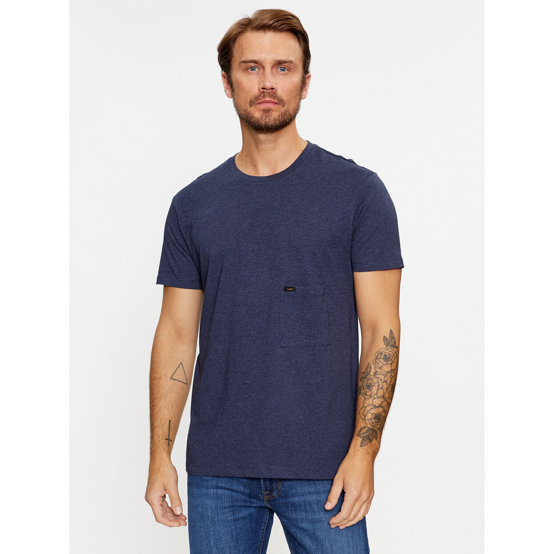 Lee Tricou 112341705 Bleumarin Slim Fit - Pled.ro