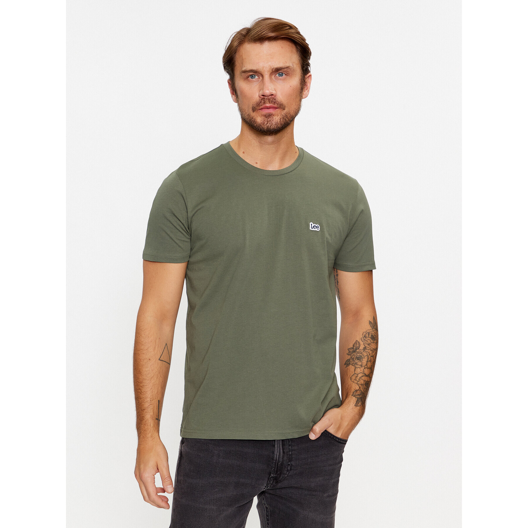 Lee Tricou 112341715 Verde Regular Fit - Pled.ro