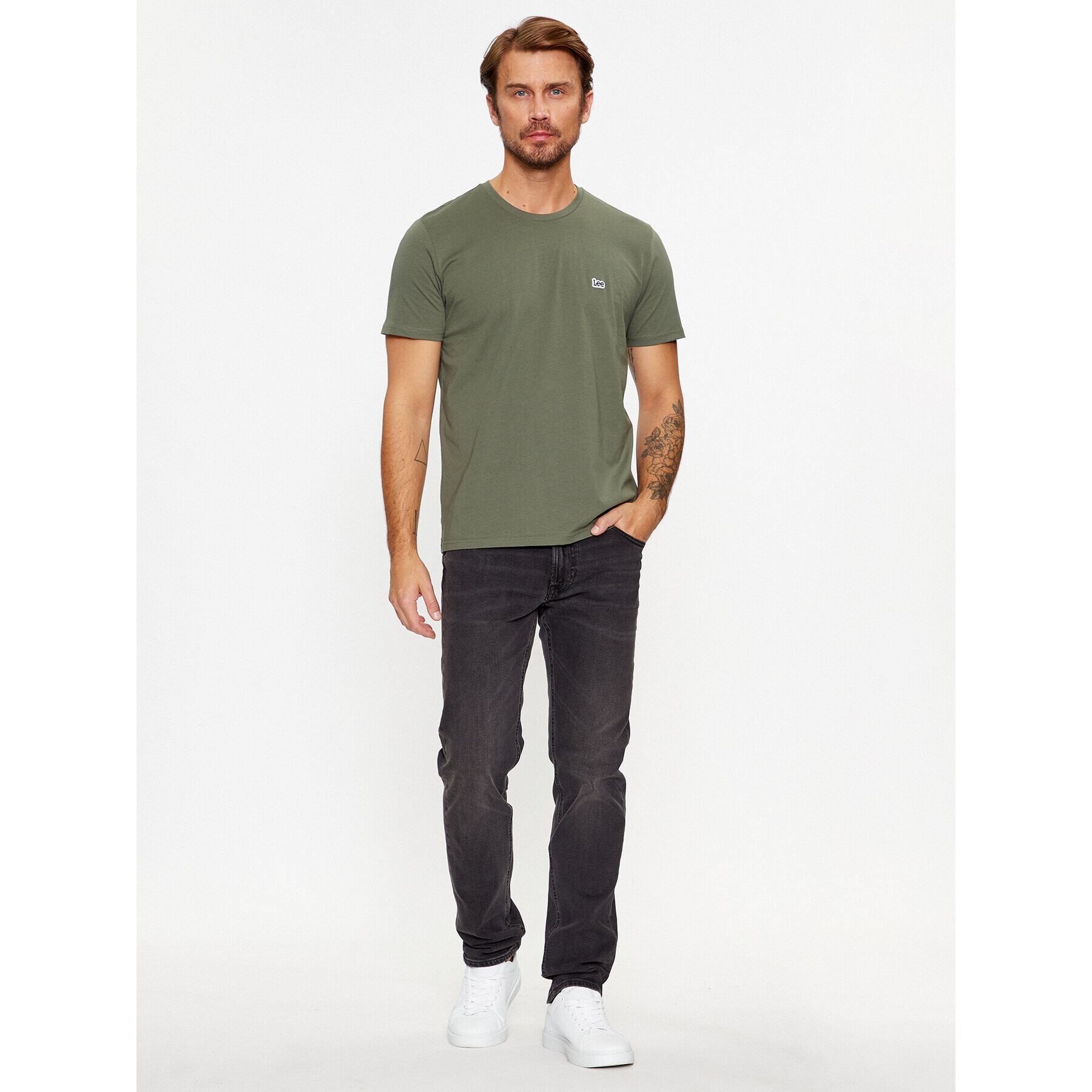 Lee Tricou 112341715 Verde Regular Fit - Pled.ro