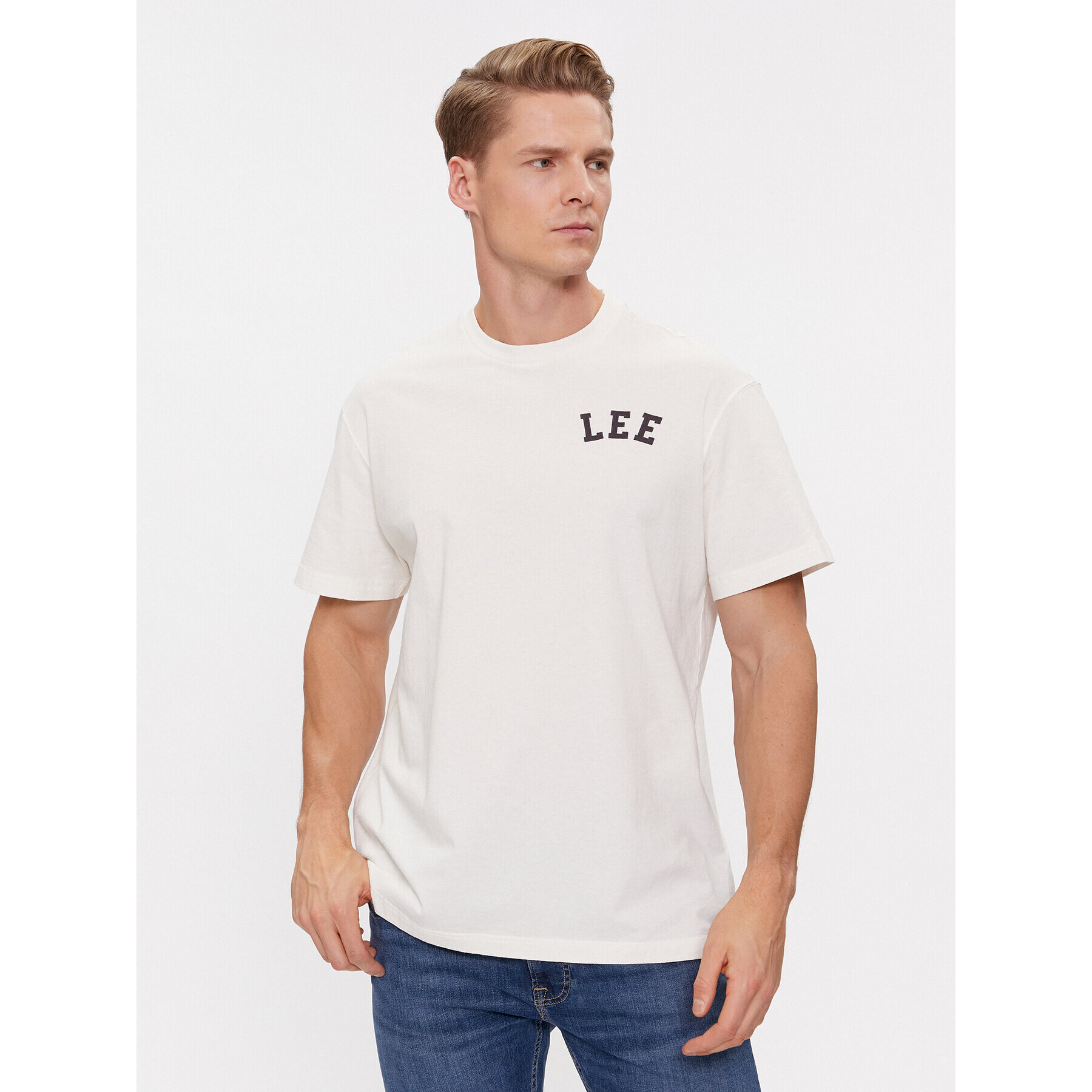 Lee Tricou 112342484 Bej Relaxed Fit - Pled.ro