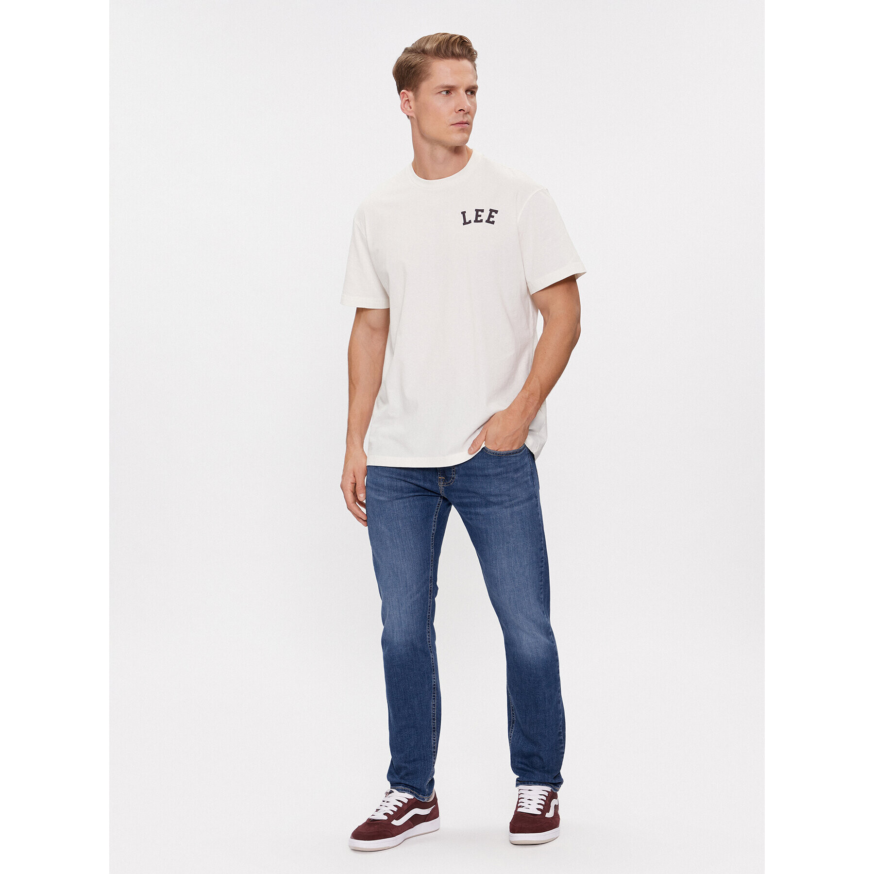 Lee Tricou 112342484 Bej Relaxed Fit - Pled.ro