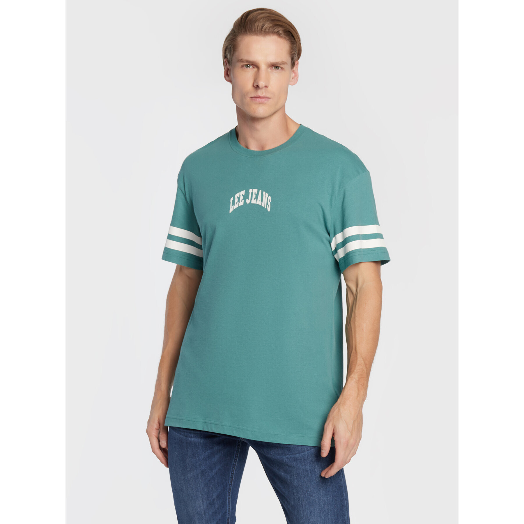 Lee Tricou College L69BFQDO Verde Relaxed Fit - Pled.ro